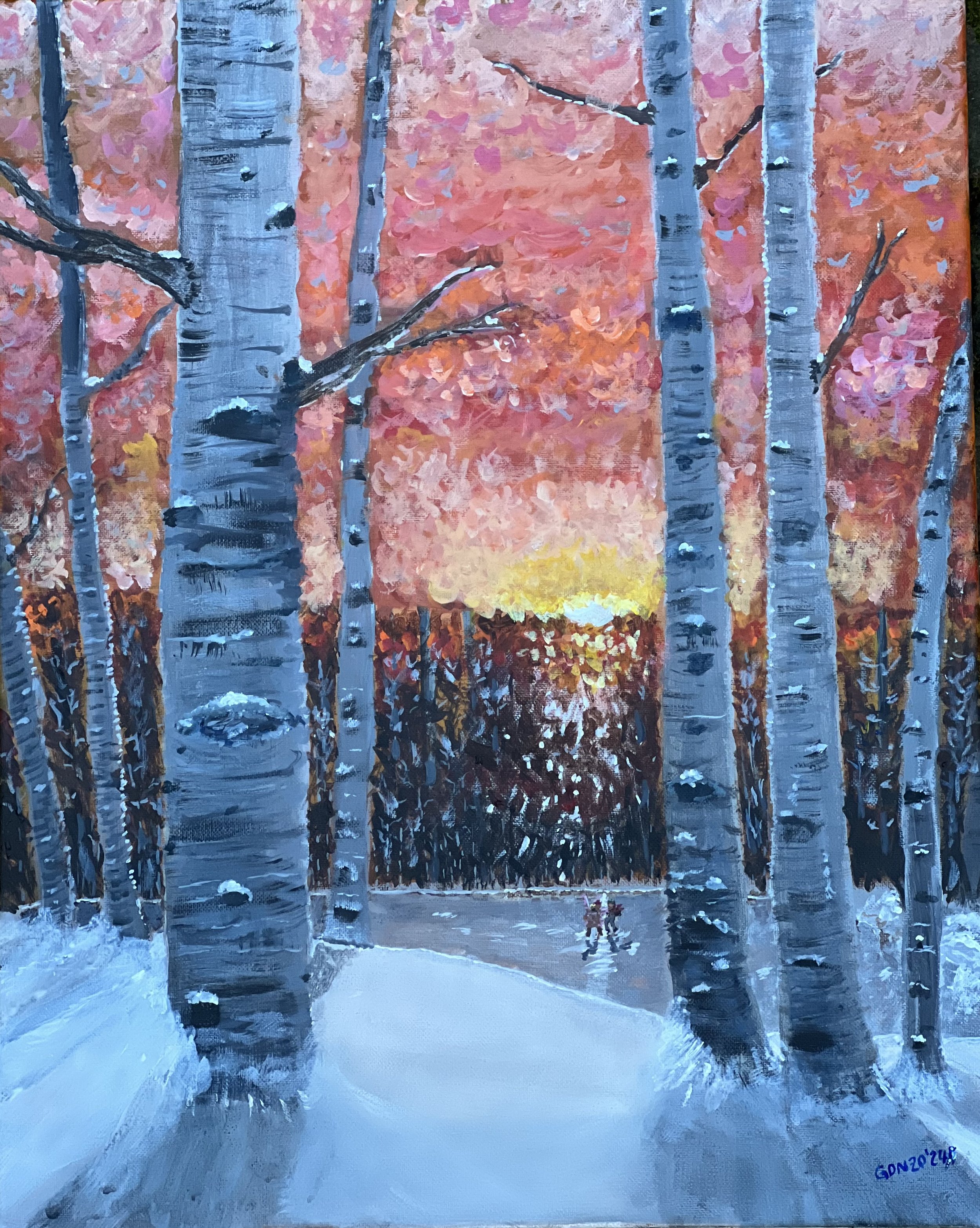 Winter Skate - Acrylic on Canvas - 2024