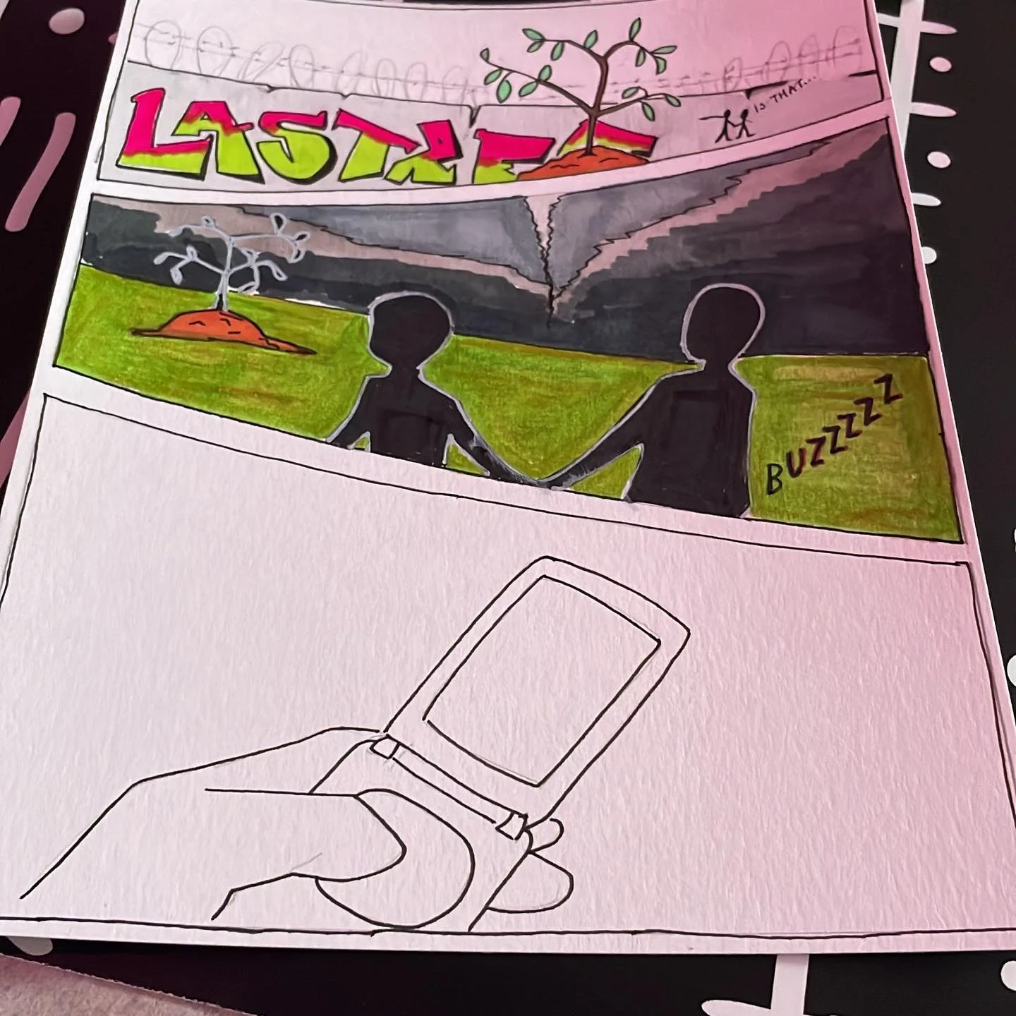 They find the last tree in the world. They daydream about a better world. A phone rings in a tone they&rsquo;ve never heard.