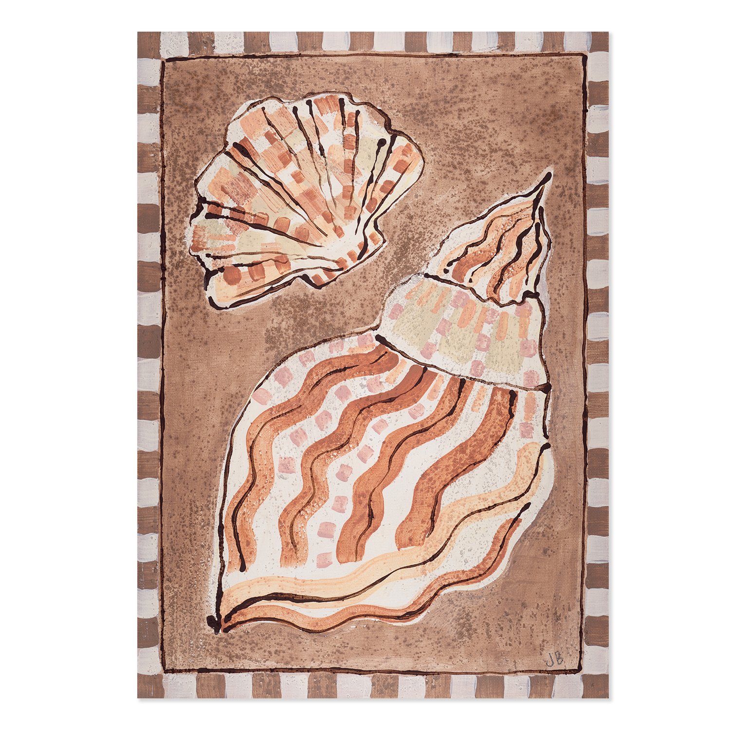 may-twelve-studio-Modern-coastal-decor-sea-shell-textured-wall-art-print-boho-unframed