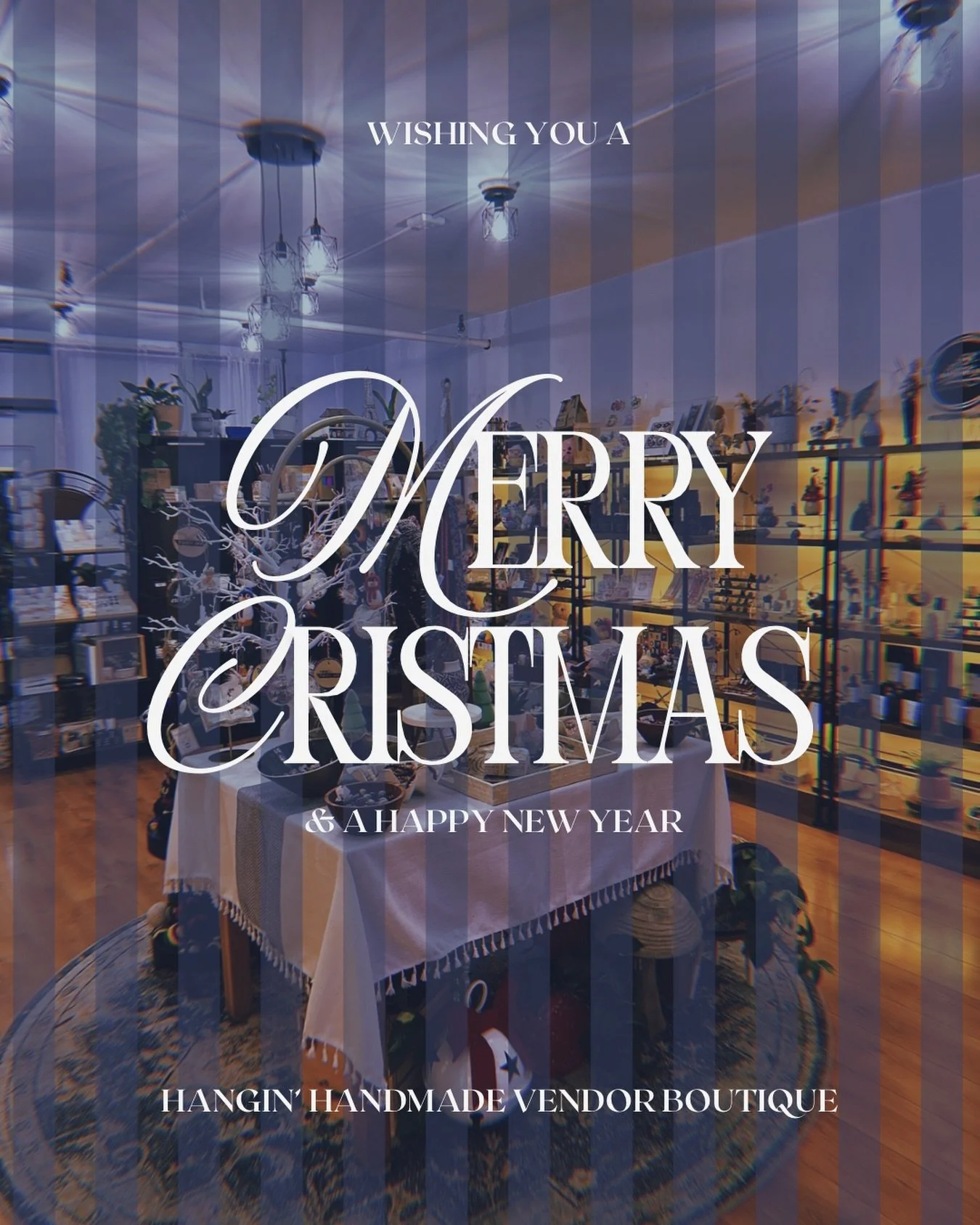 Merry Christmas from the Hangin&rsquo; Handmade Fam ✨🎄
 We&rsquo;re closed today spending time with family, friends, and probably eating way too much. We&rsquo;ll be back Friday-Sunday. ❤️

Also, a huge thank you to everyone who entered our giveaway