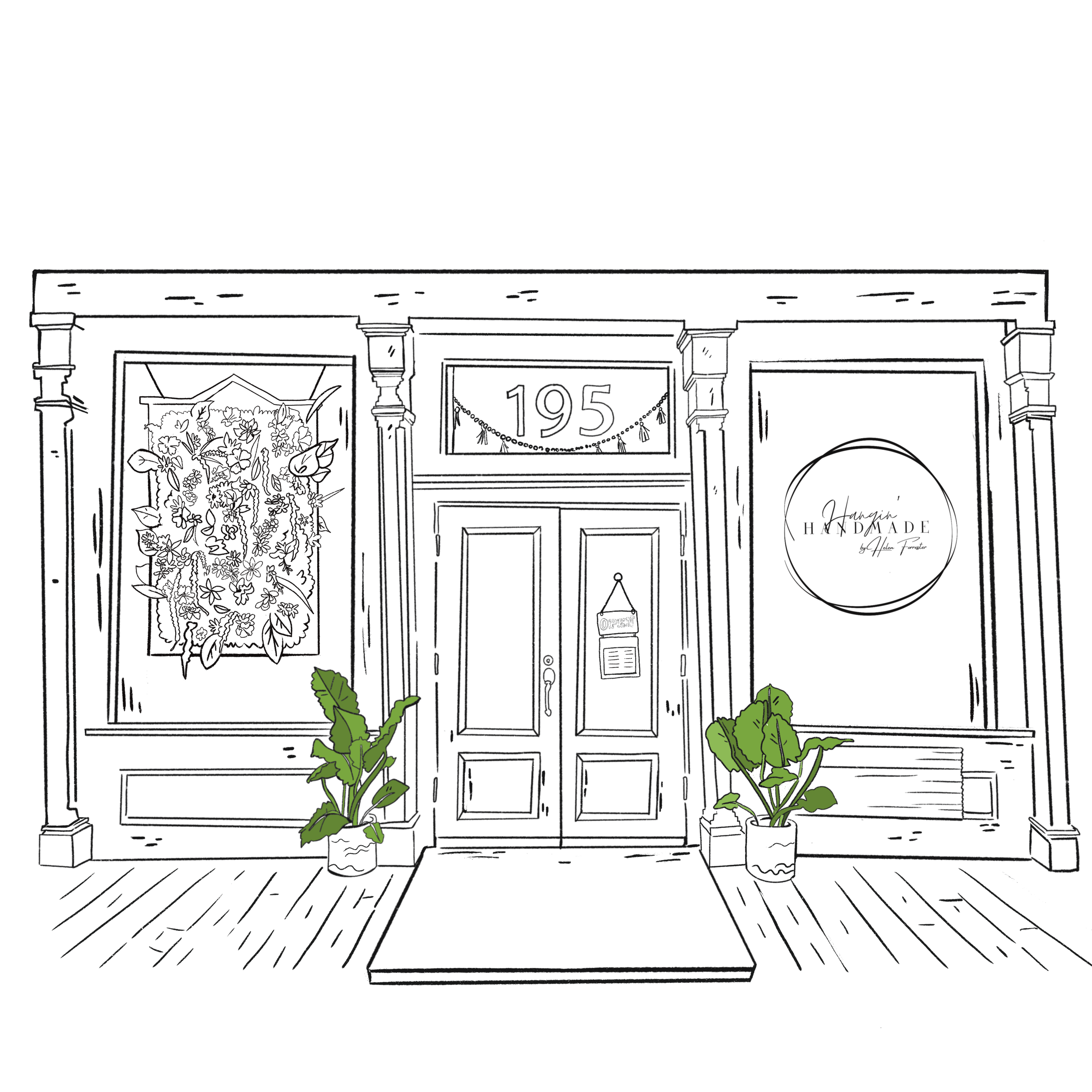 Exterior of storefront - Hangin' Handmade Vendor Boutique