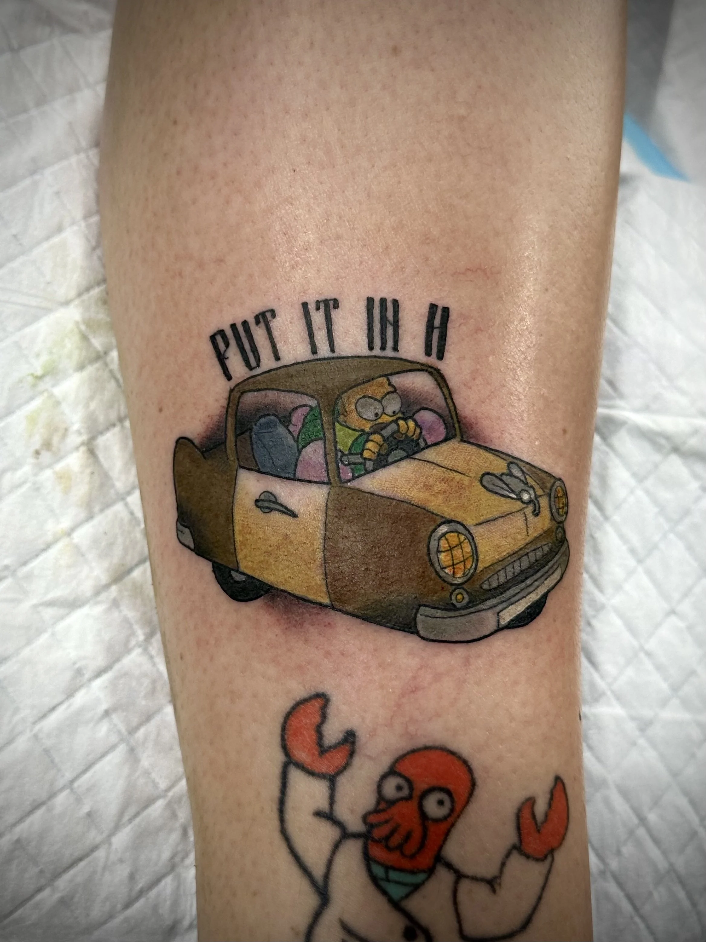 Simpsons tattoo brisbane pop culture gaming 