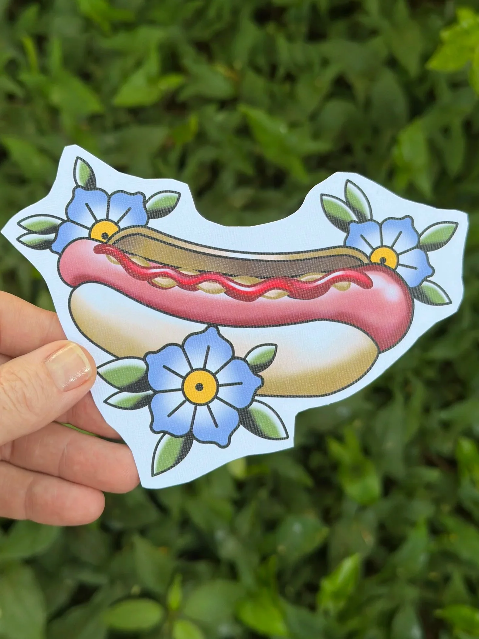 Hotdog Hot Dog Glizzy Brisbane best vegan tattoo artist tattooing pop culture