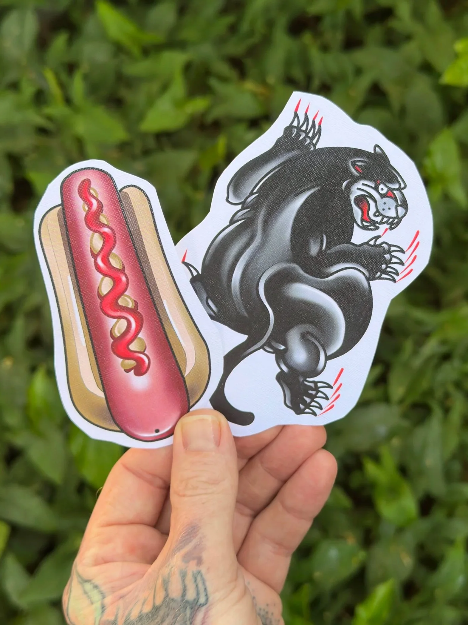 Hot dog HotDog Brisbane best vegan tattoo artist tattooing pop culture