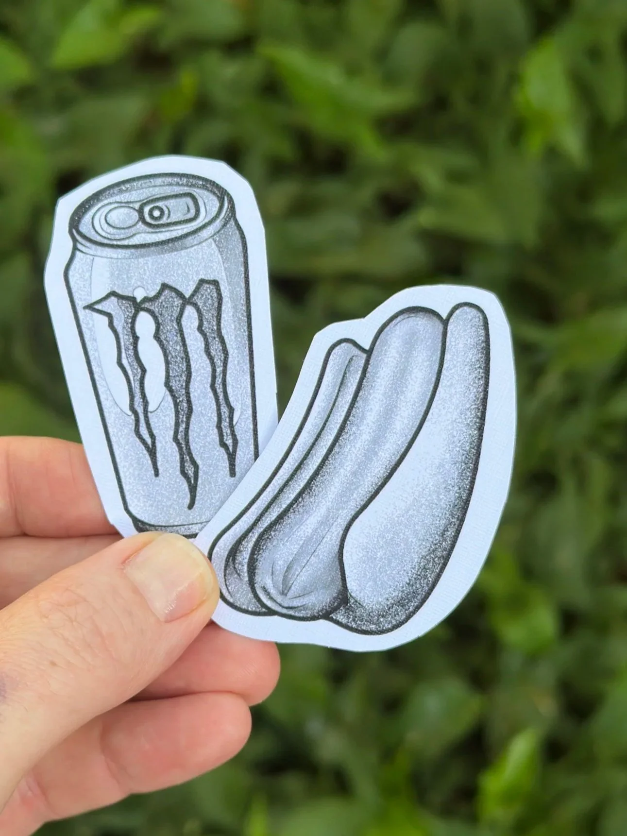 Hot Dog White Monster Brisbane best vegan tattoo artist tattooing pop culture