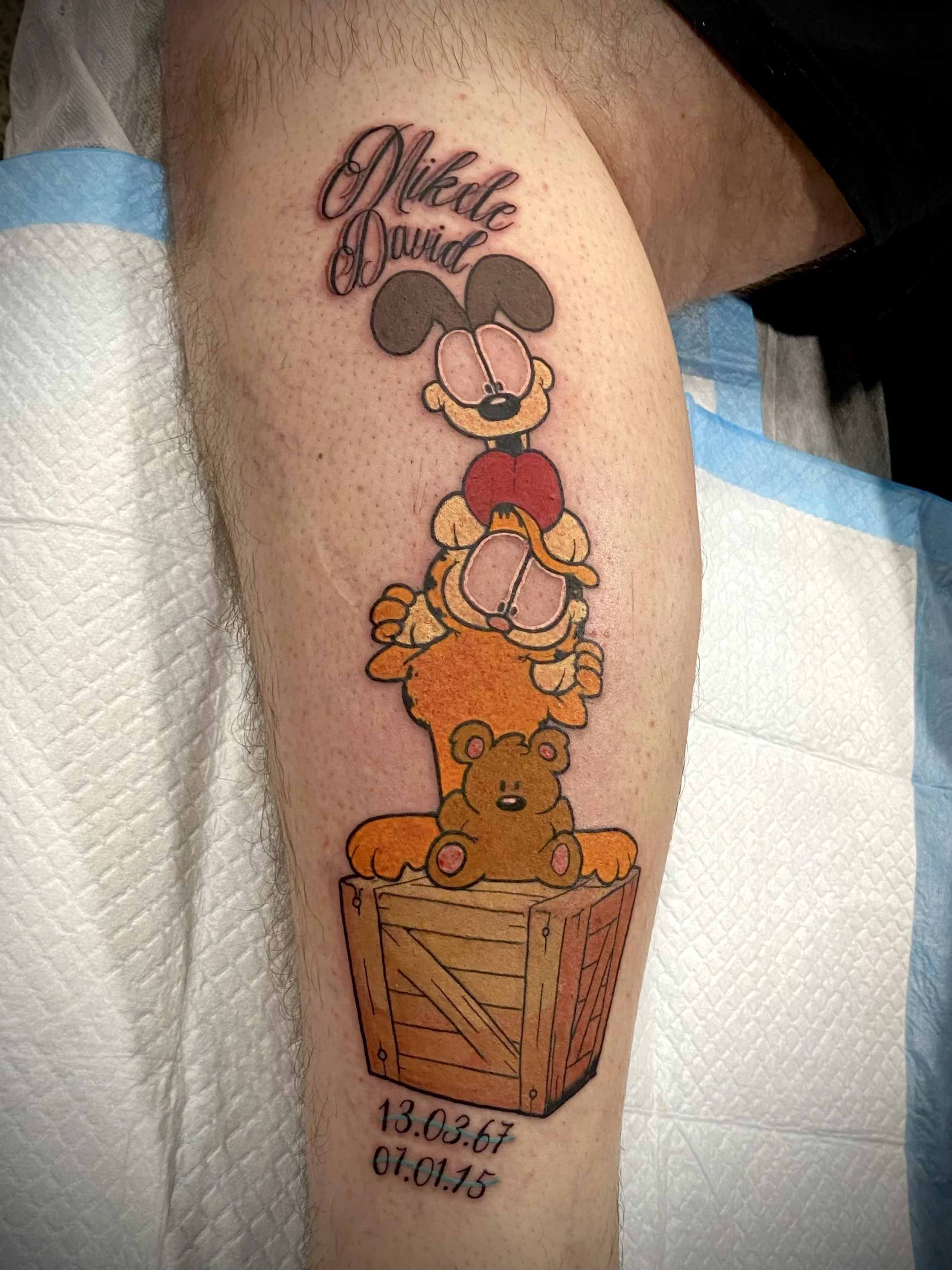 Garfield tattoo brisbane pop culture gaming 