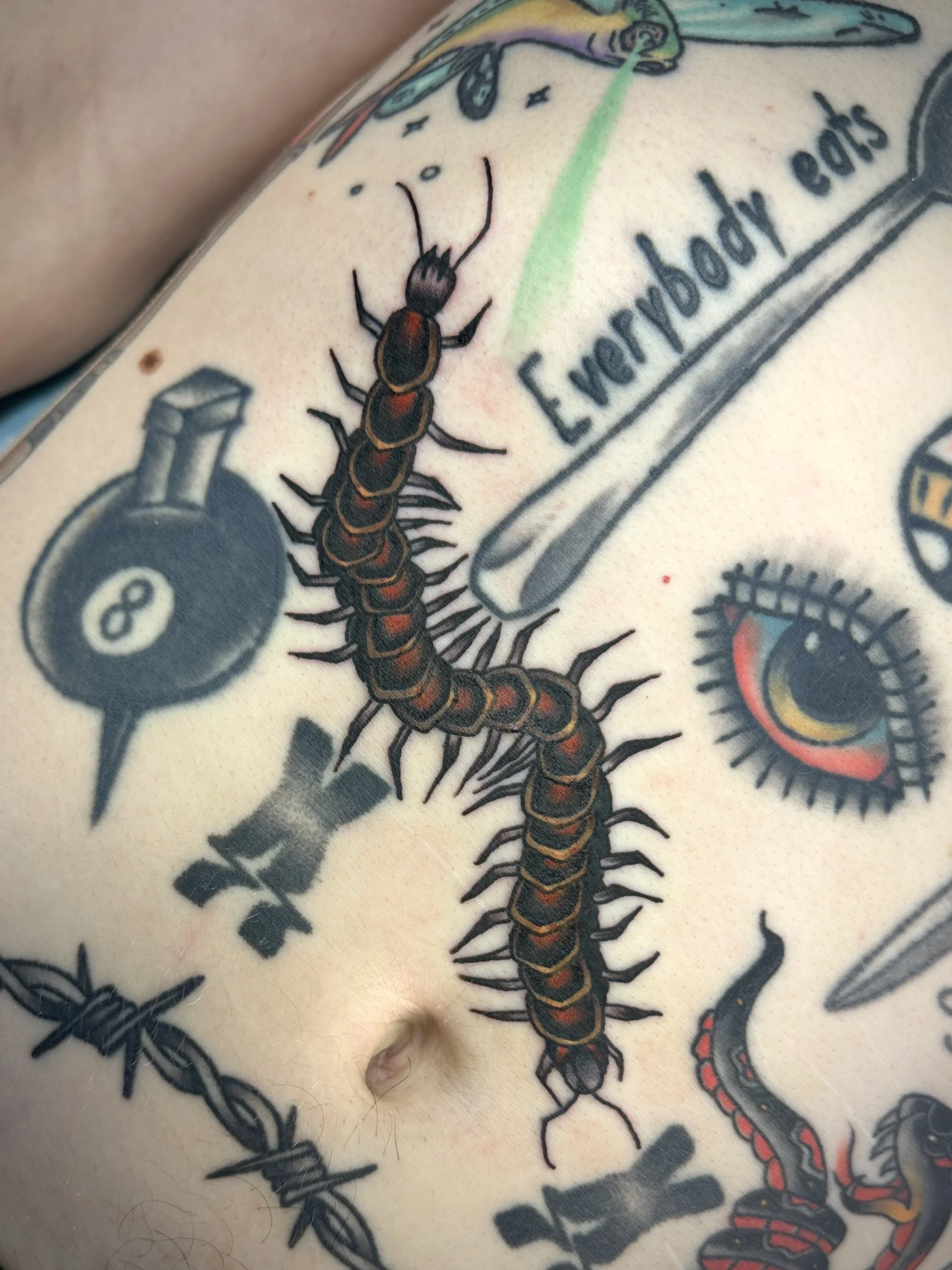 Centipede tattoo brisbane pop culture gaming 