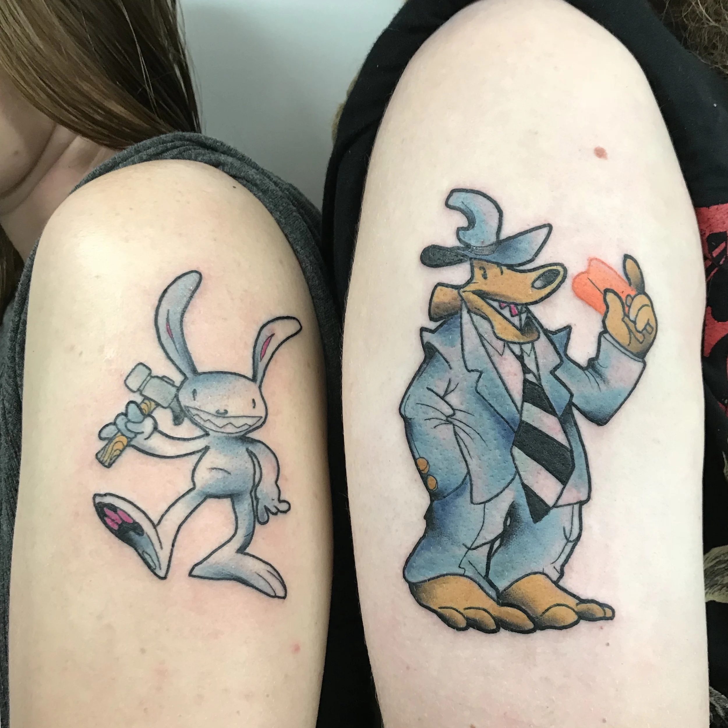 Sam Max PC gamer tattoo brisbane pop culture gaming tattoos