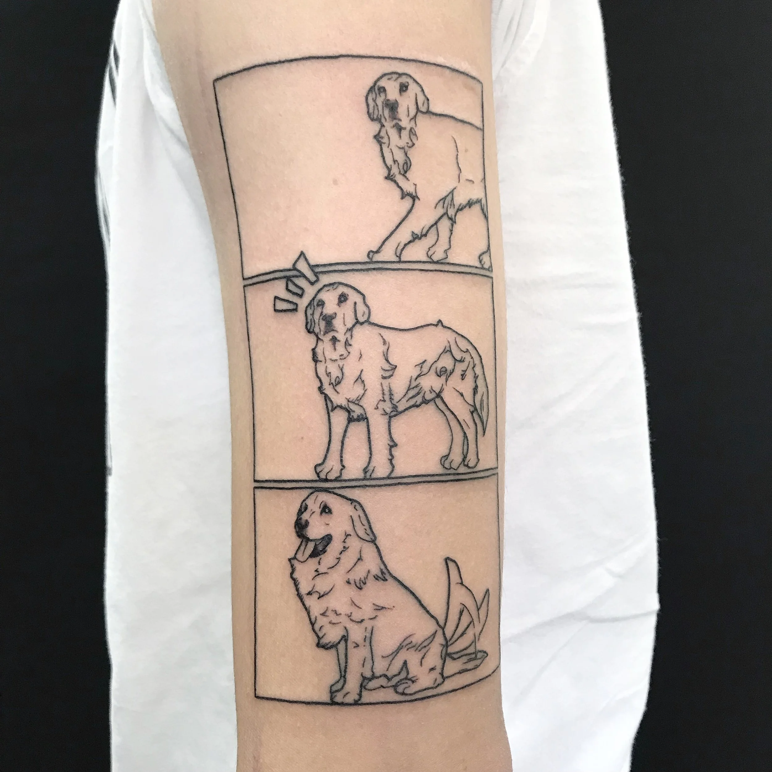 Brisbane best fine line tattoo artist dog tattoo