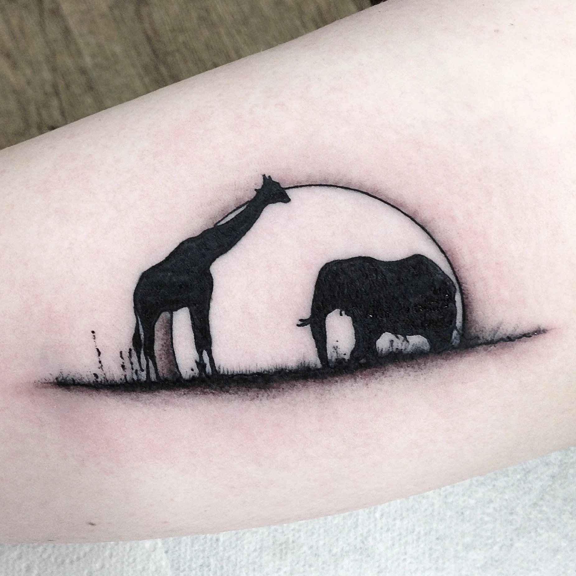 Africa silhouette tattoo brisbane