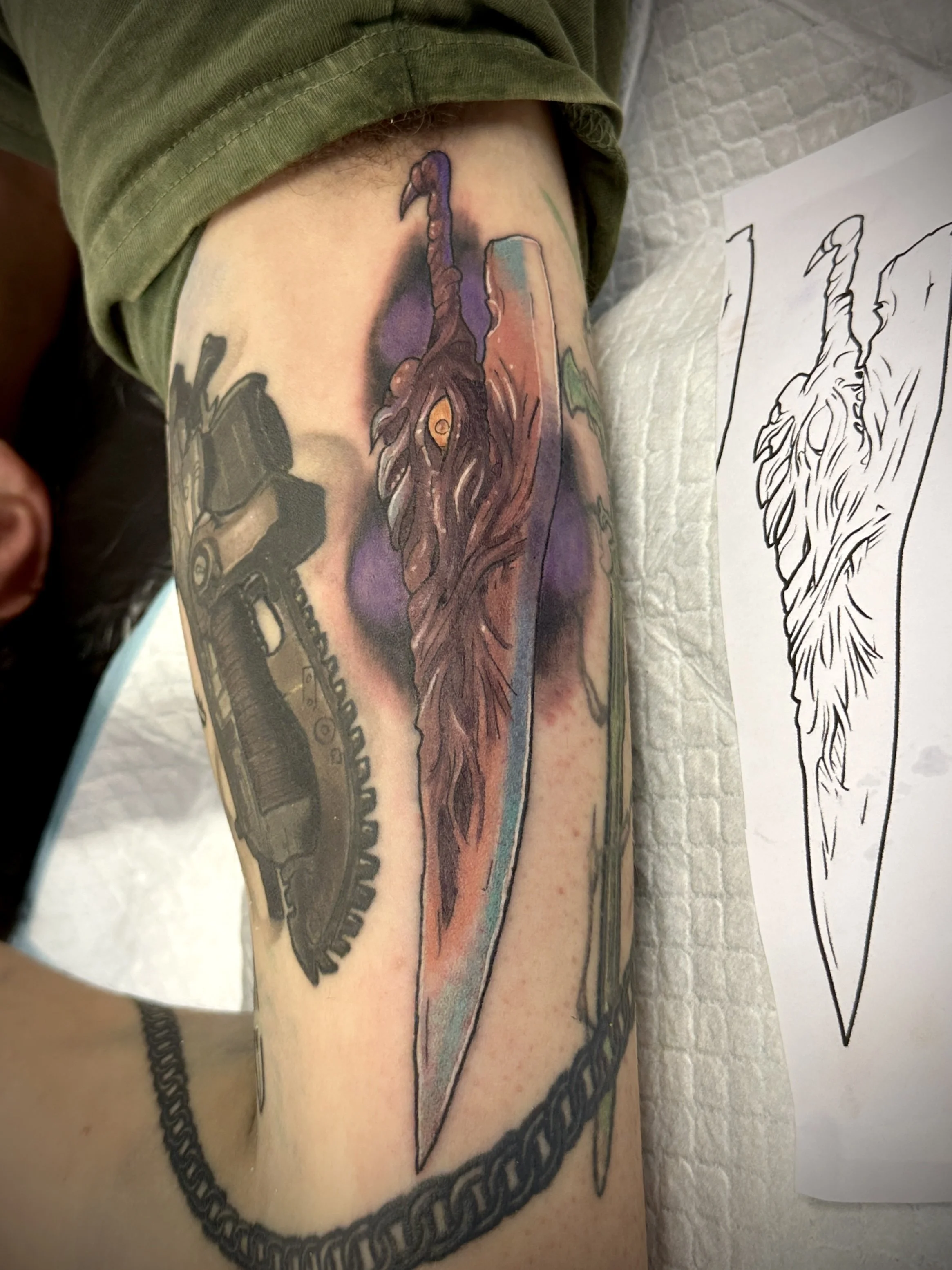 Soul Caliber tattoo brisbane pop culture gaming tattooos