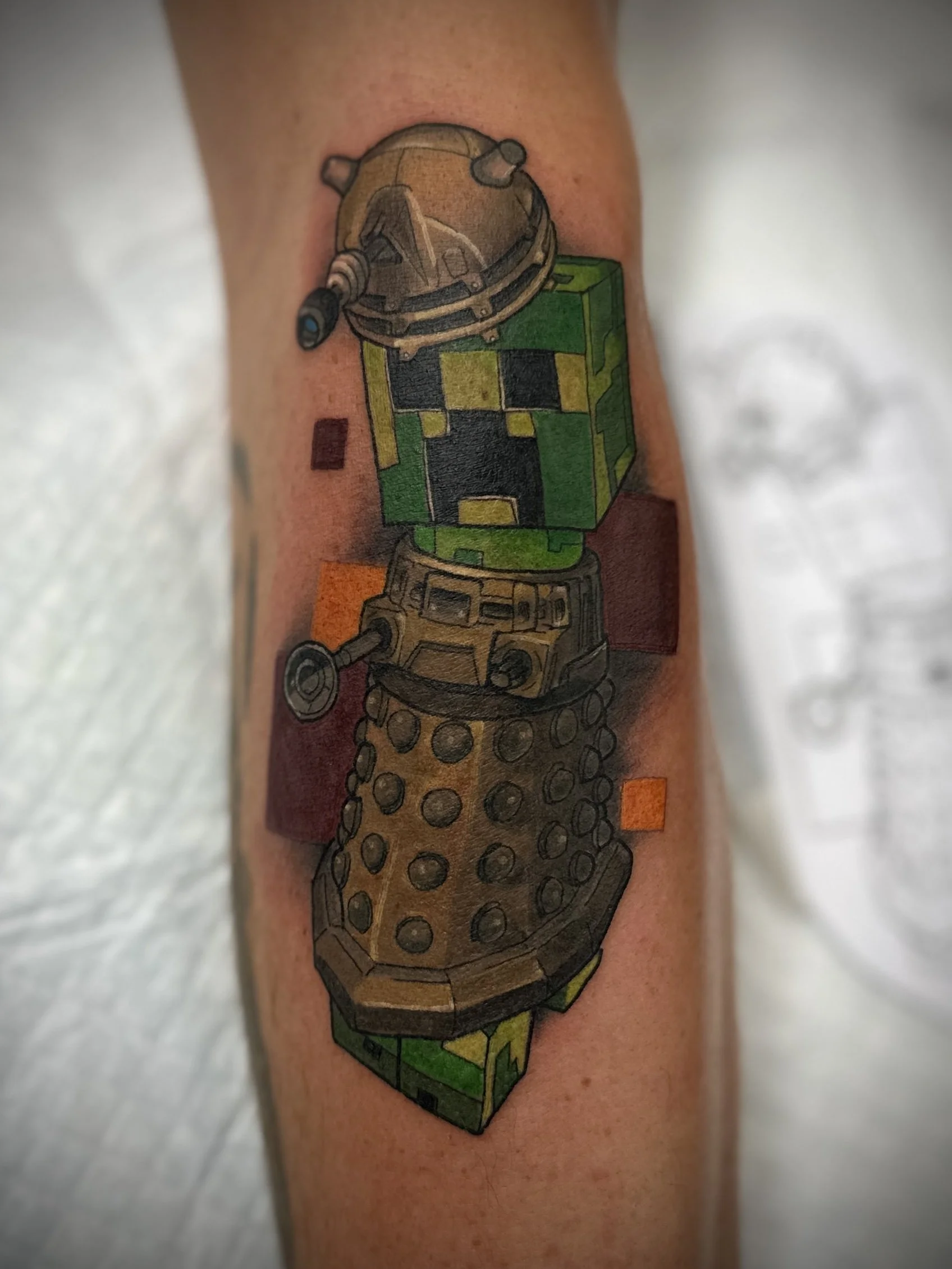 
Minecraft tattoo brisbane vegan artist
