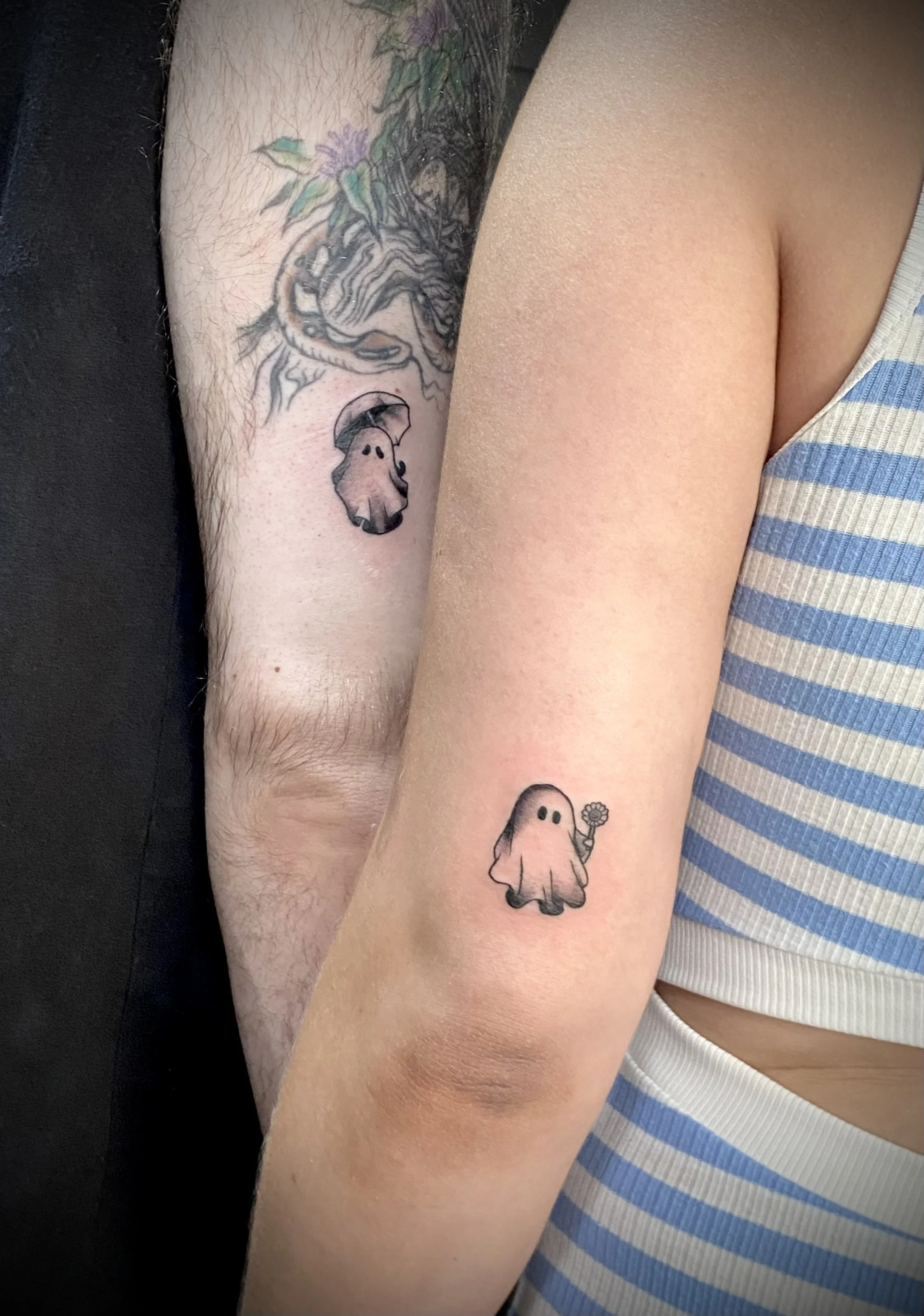 Brisbane tattoo vegan pop culture fine line matching tattoos.jpeg