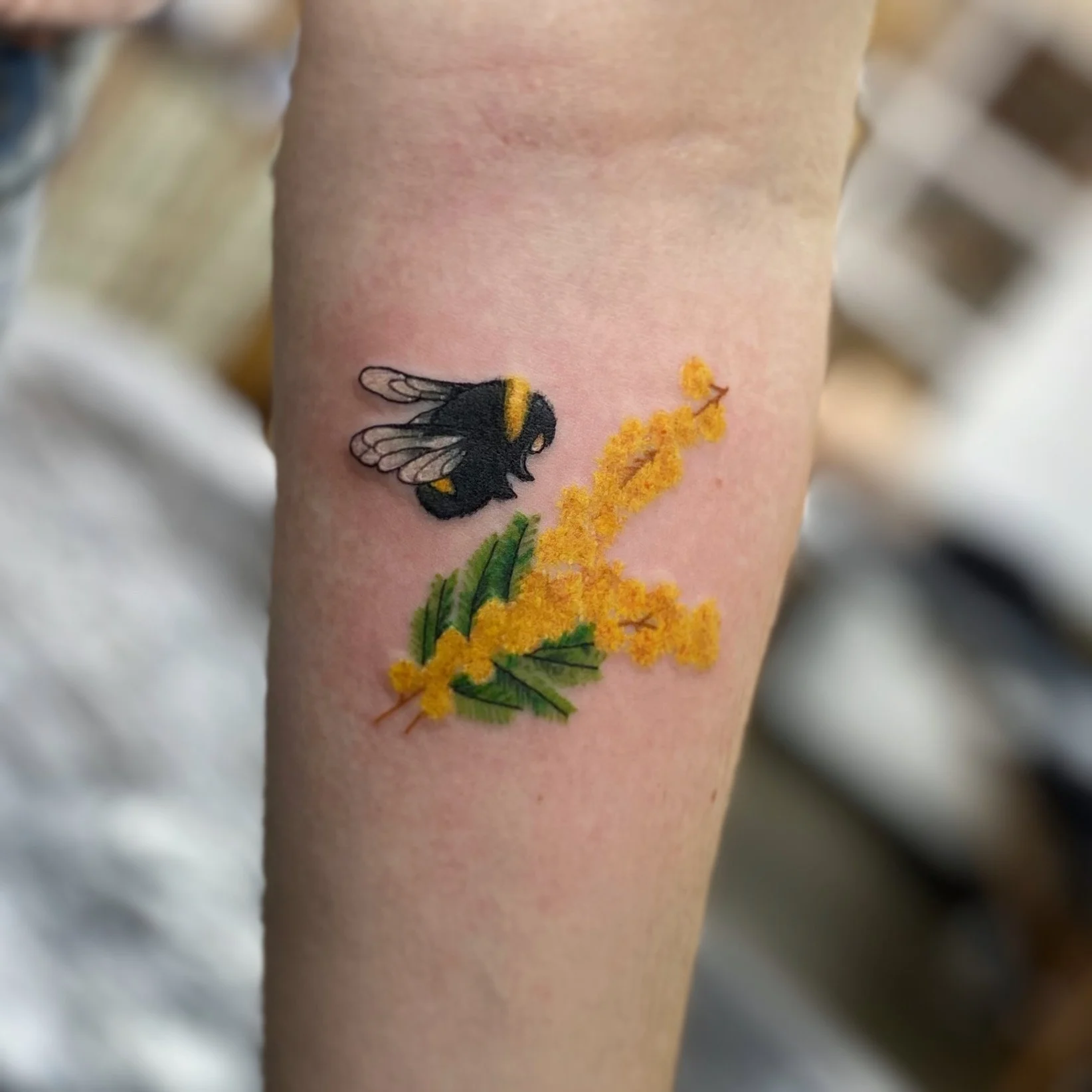 Bee floral tattoo brisbane pop culture gaming 