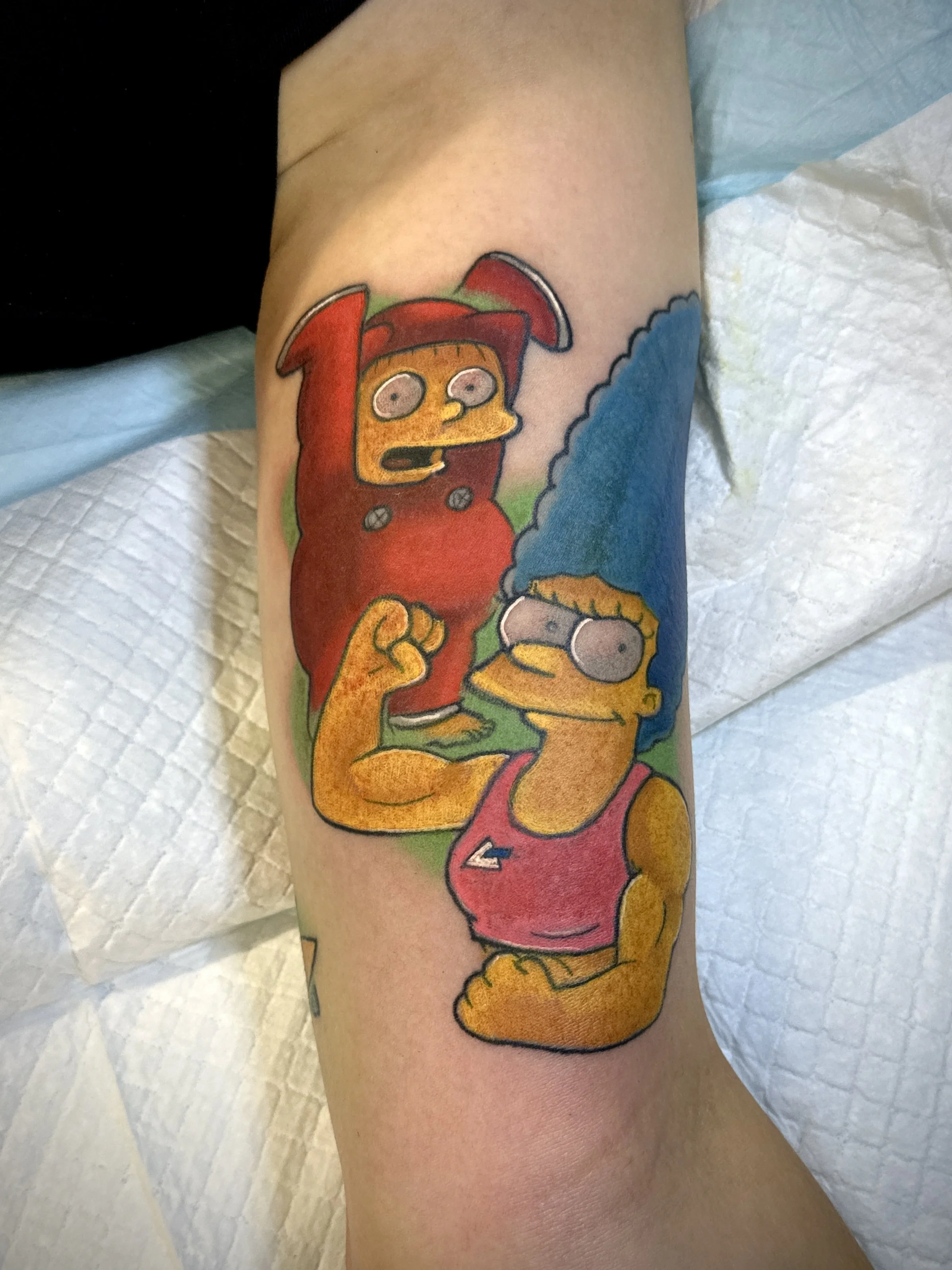 Simpsons tattoo brisbane pop culture gaming 