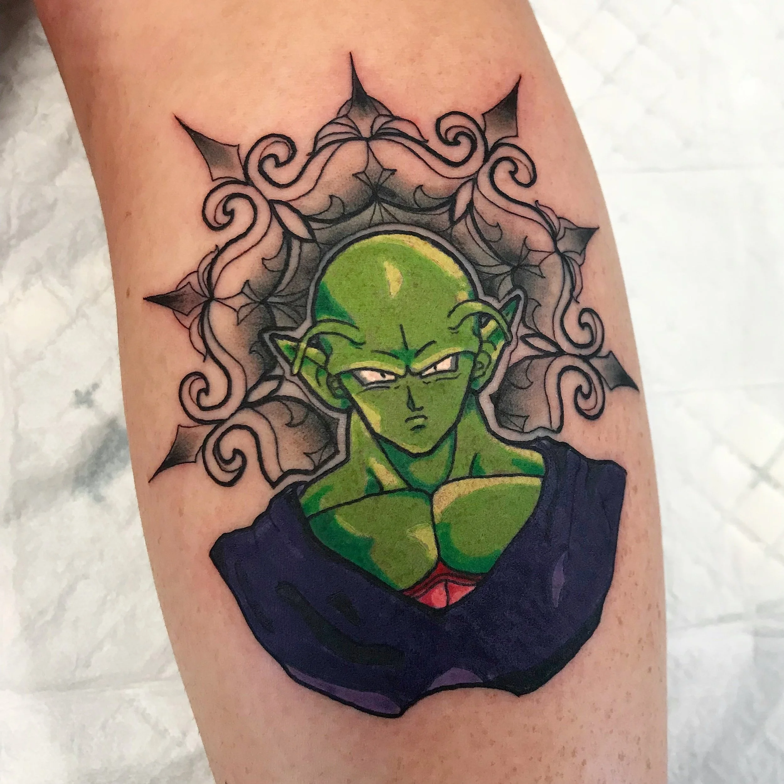 Piccolo dragon ball z anime tattoo brisbane pop culture gaming tattooos