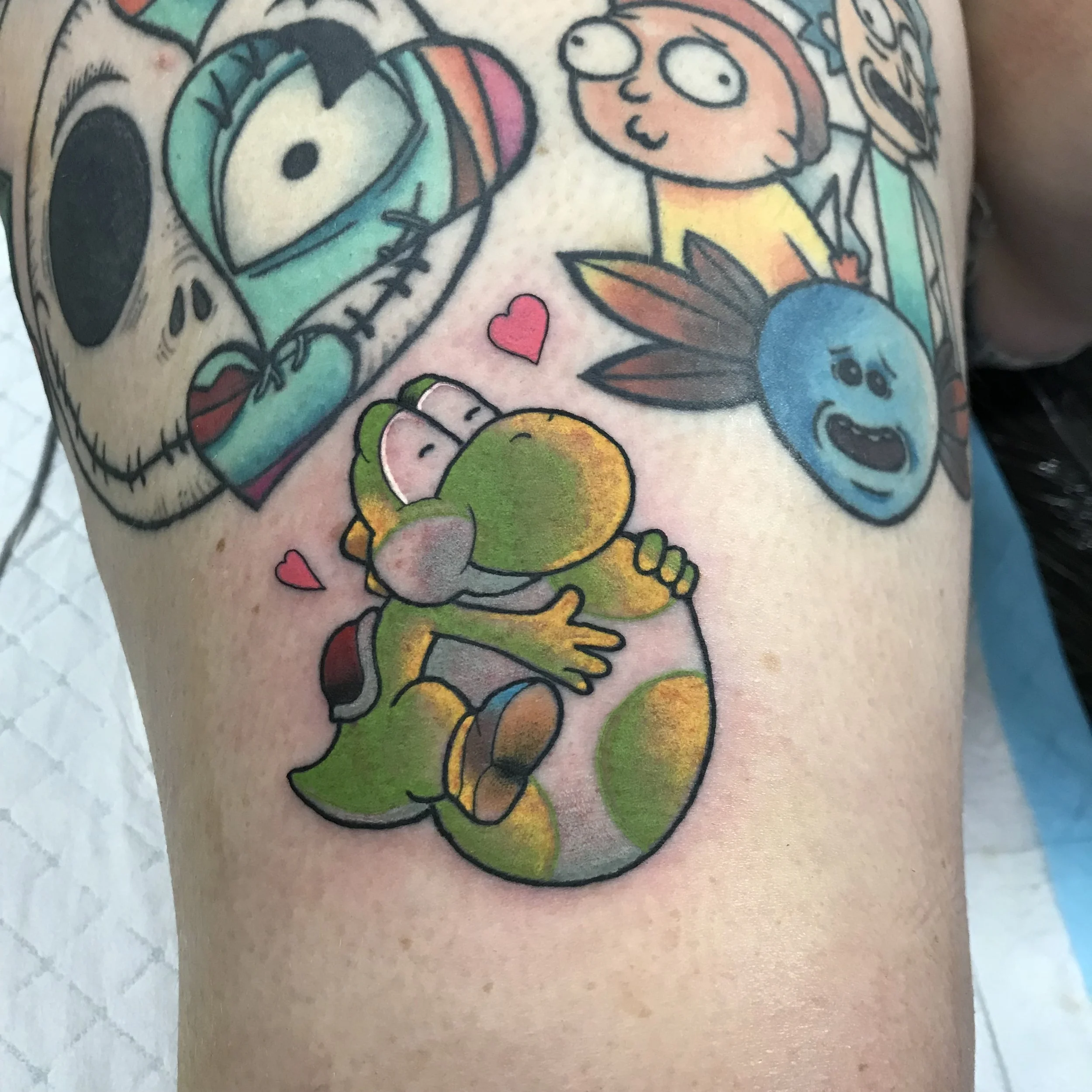 Yoshi tattoo brisbane pop culture gaming 