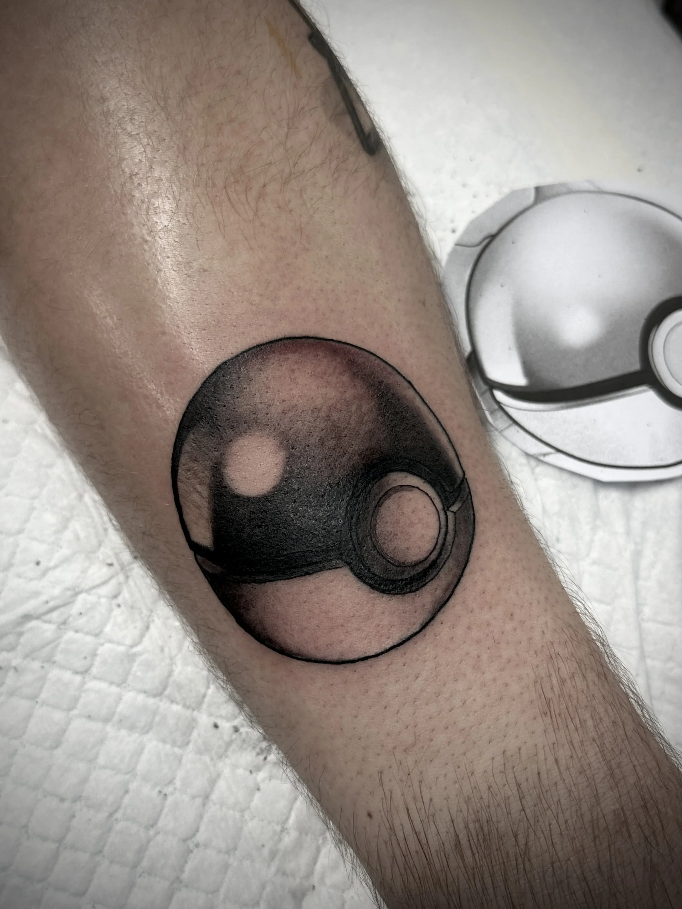 Pokeball tattoo brisbane pop culture gaming