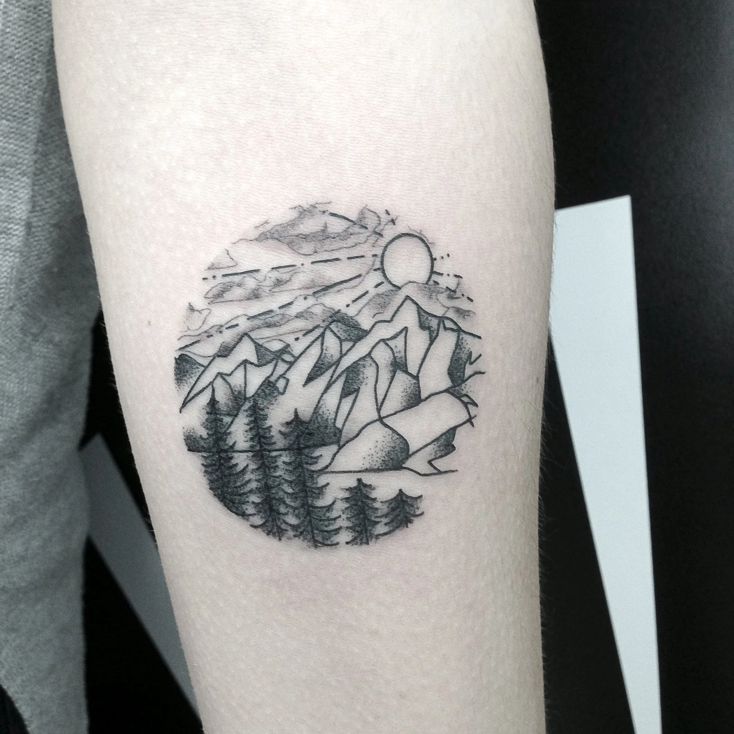 Landscape tattoo brisbane best fine line tattoo artist
