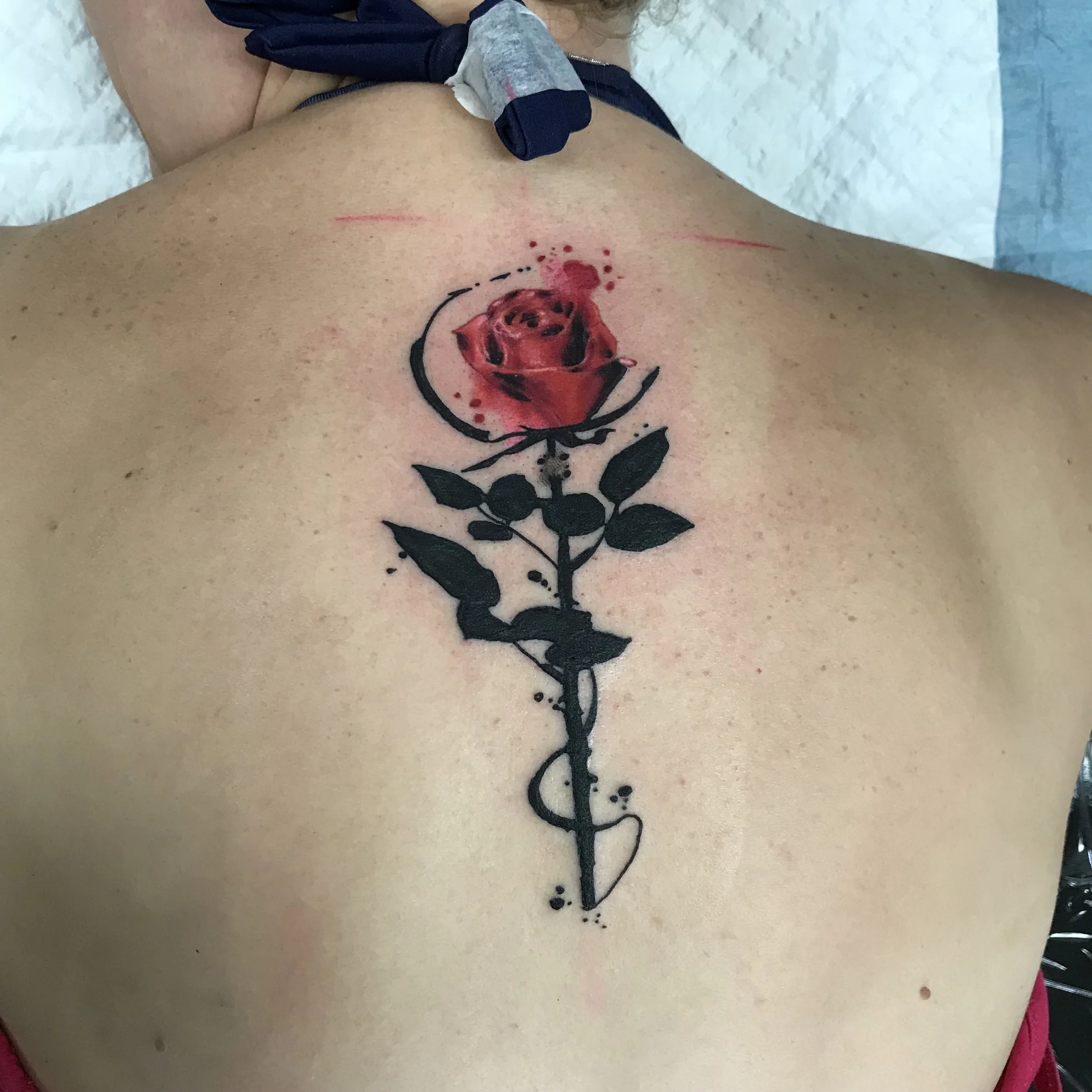 Floral watercolour tattoo brisbane pop culture gaming tattooos