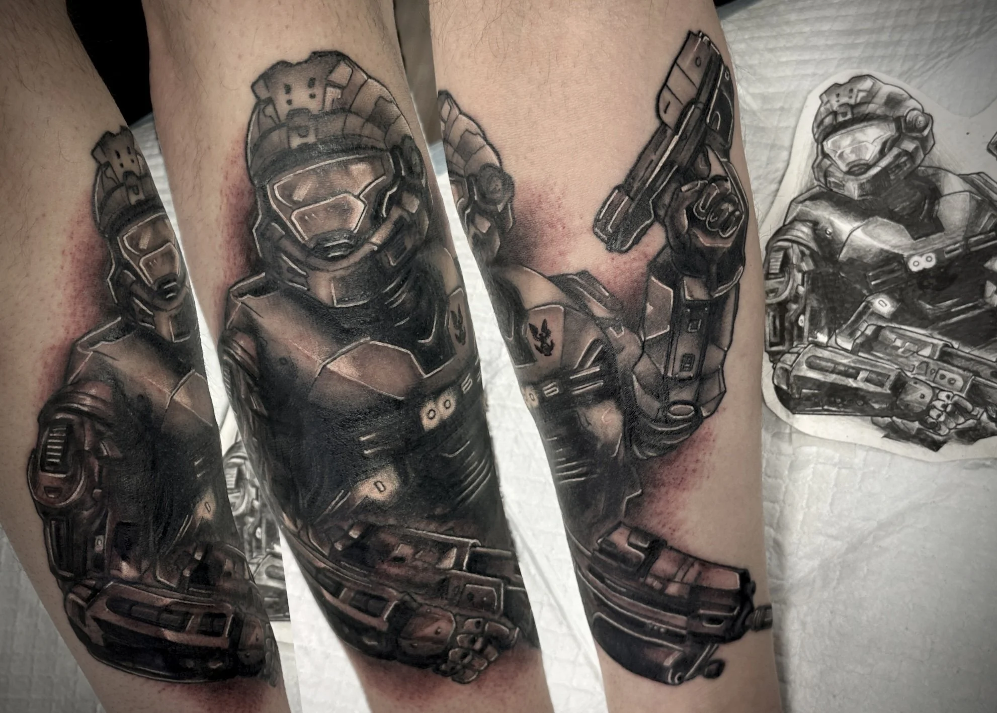 Noble 6 halo tattoo brisbane vegan pop culture