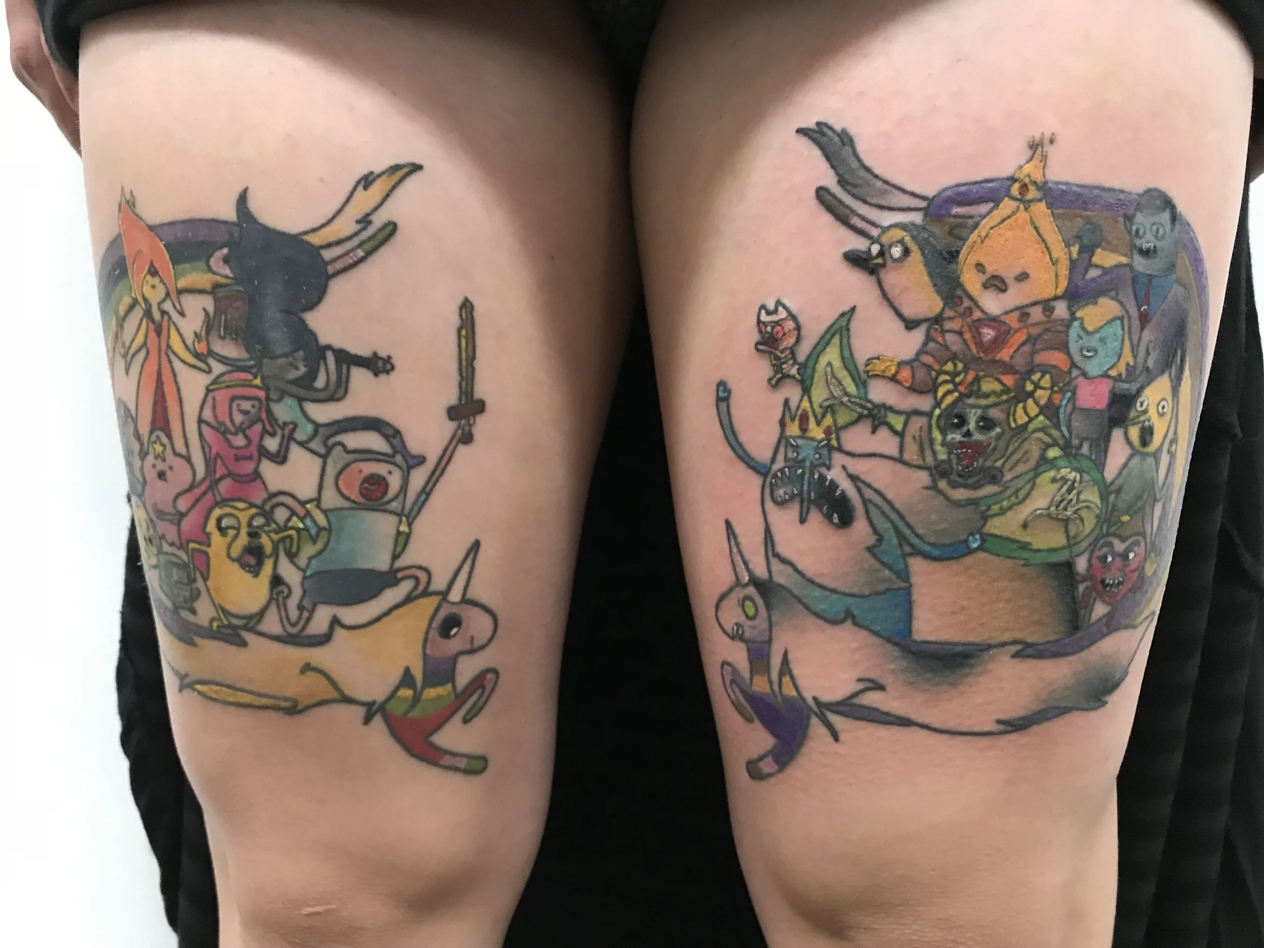 Adventure time thigh tattoo brisbane pop culture gaming 