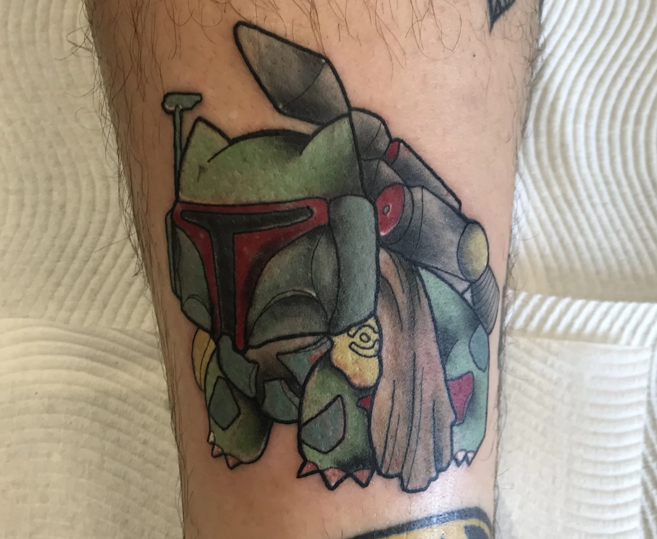 Bulbasaur star wars pokemon tattoo brisbane pop culture gaming tattooos