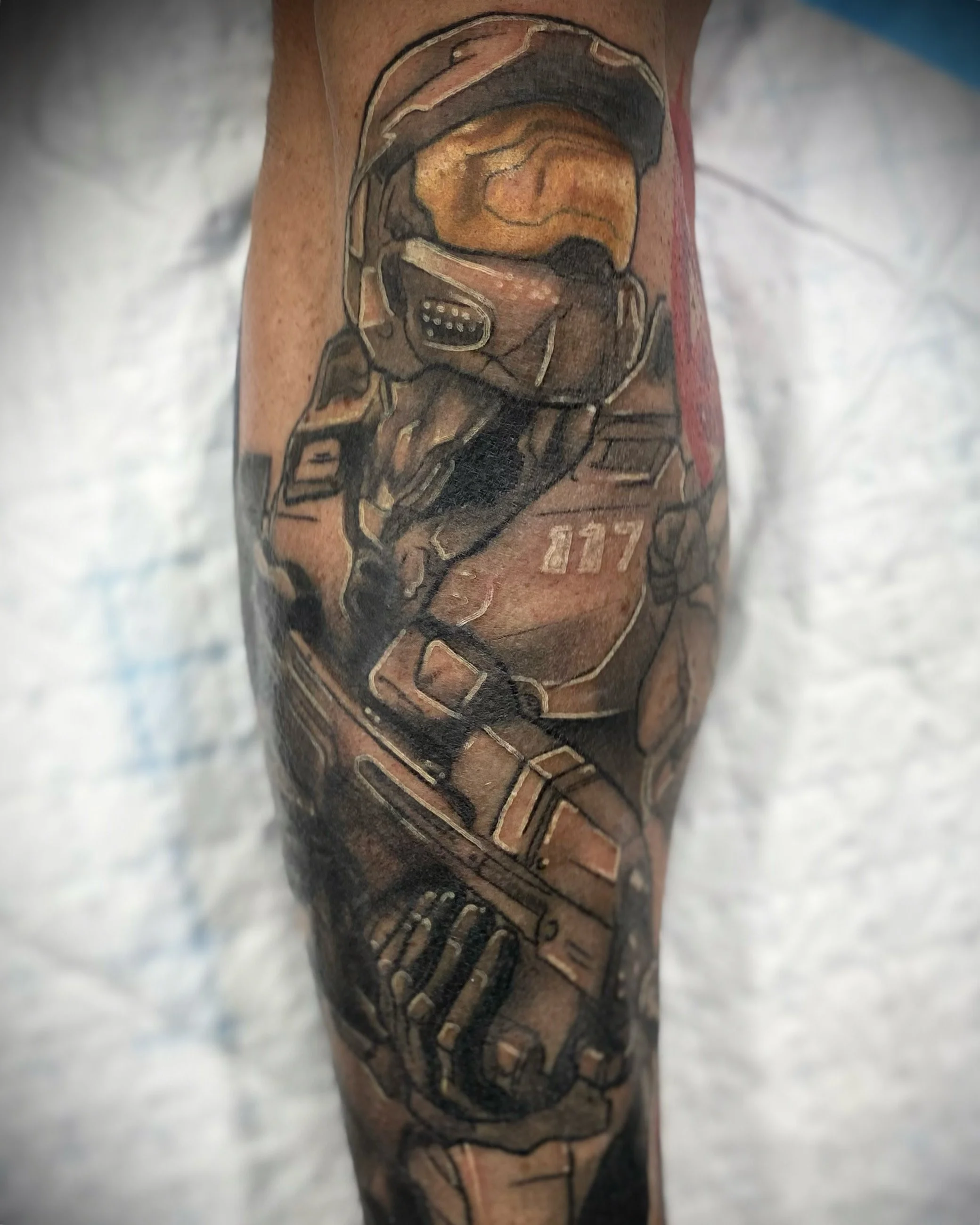 Brisbane tattoo vegan pop culture master chief.jpeg