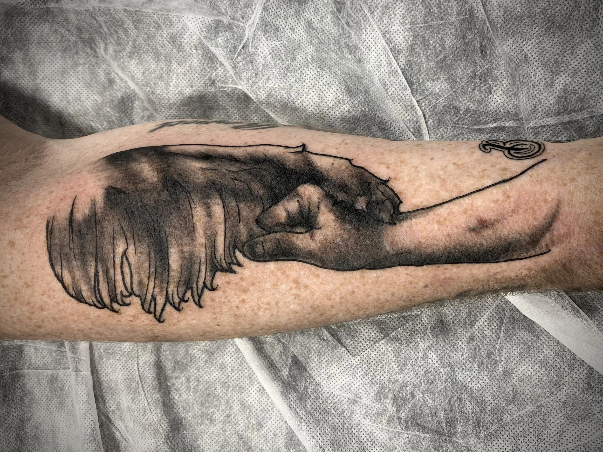 Dog fistbump tattoo brisbane pop culture gaming 