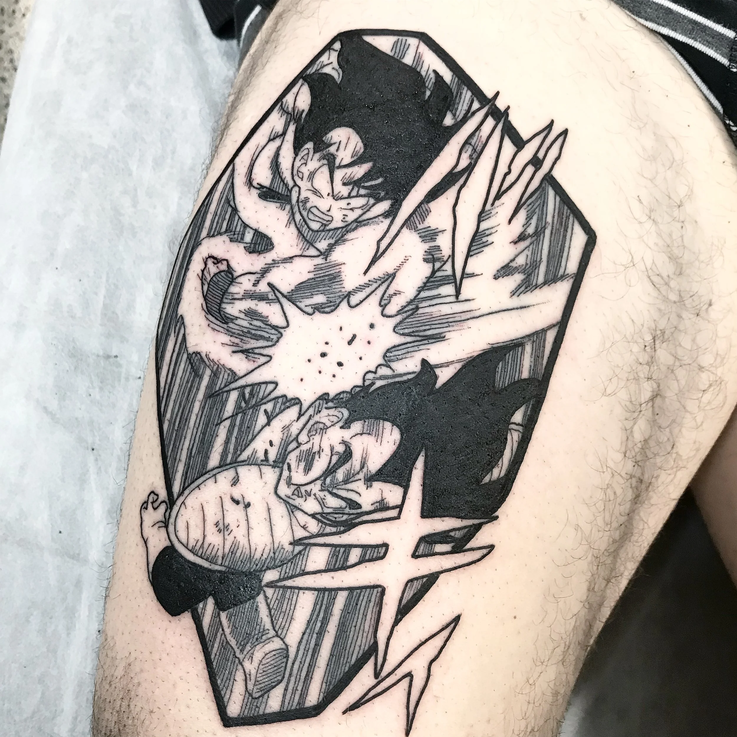 Dragon ball z tattoo brisbane pop culture gaming brisbane best anime manga tattoos artist