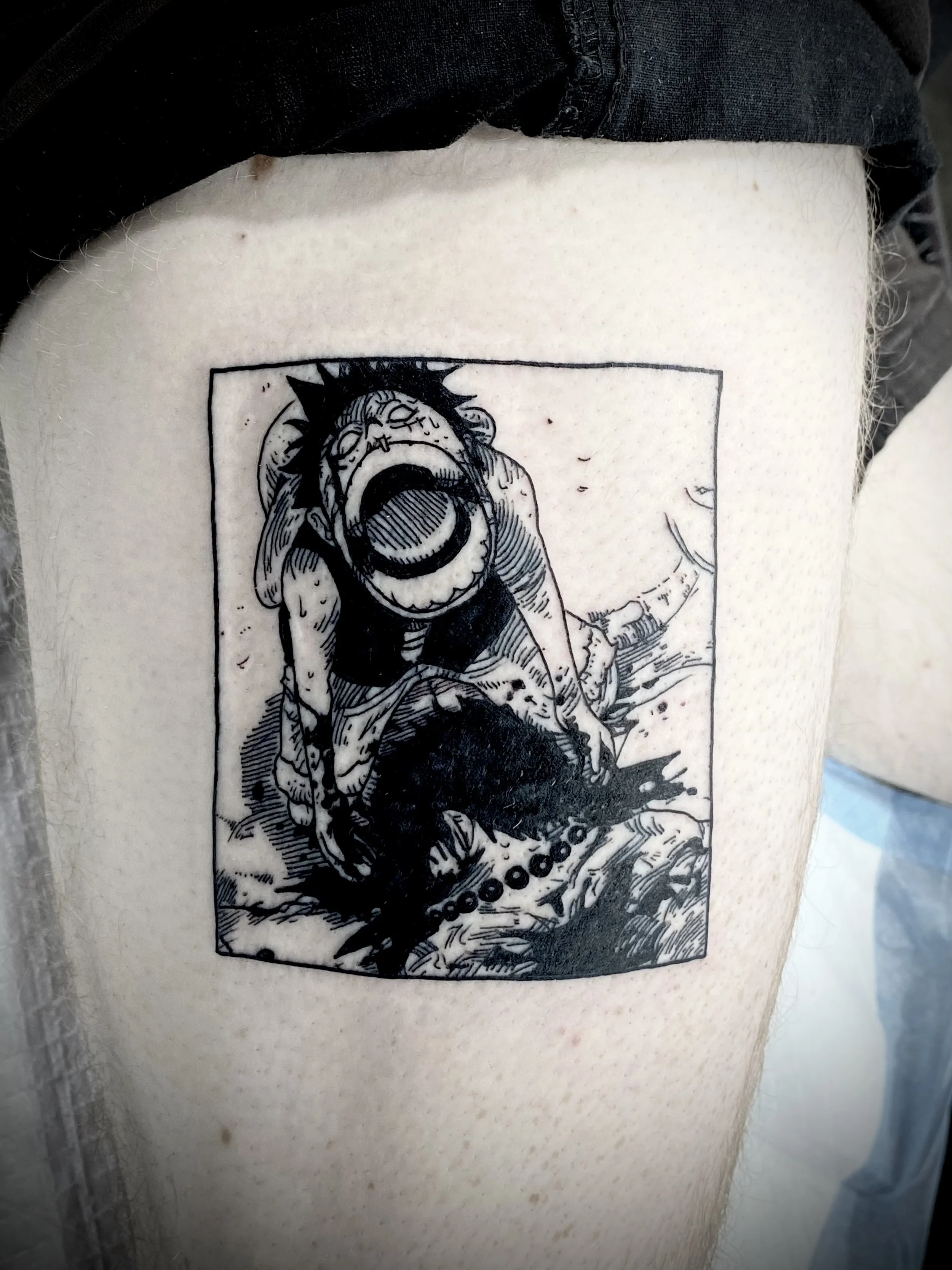 One piece tattoo brisbane pop culture gaming brisbane best anime manga tattoos artist