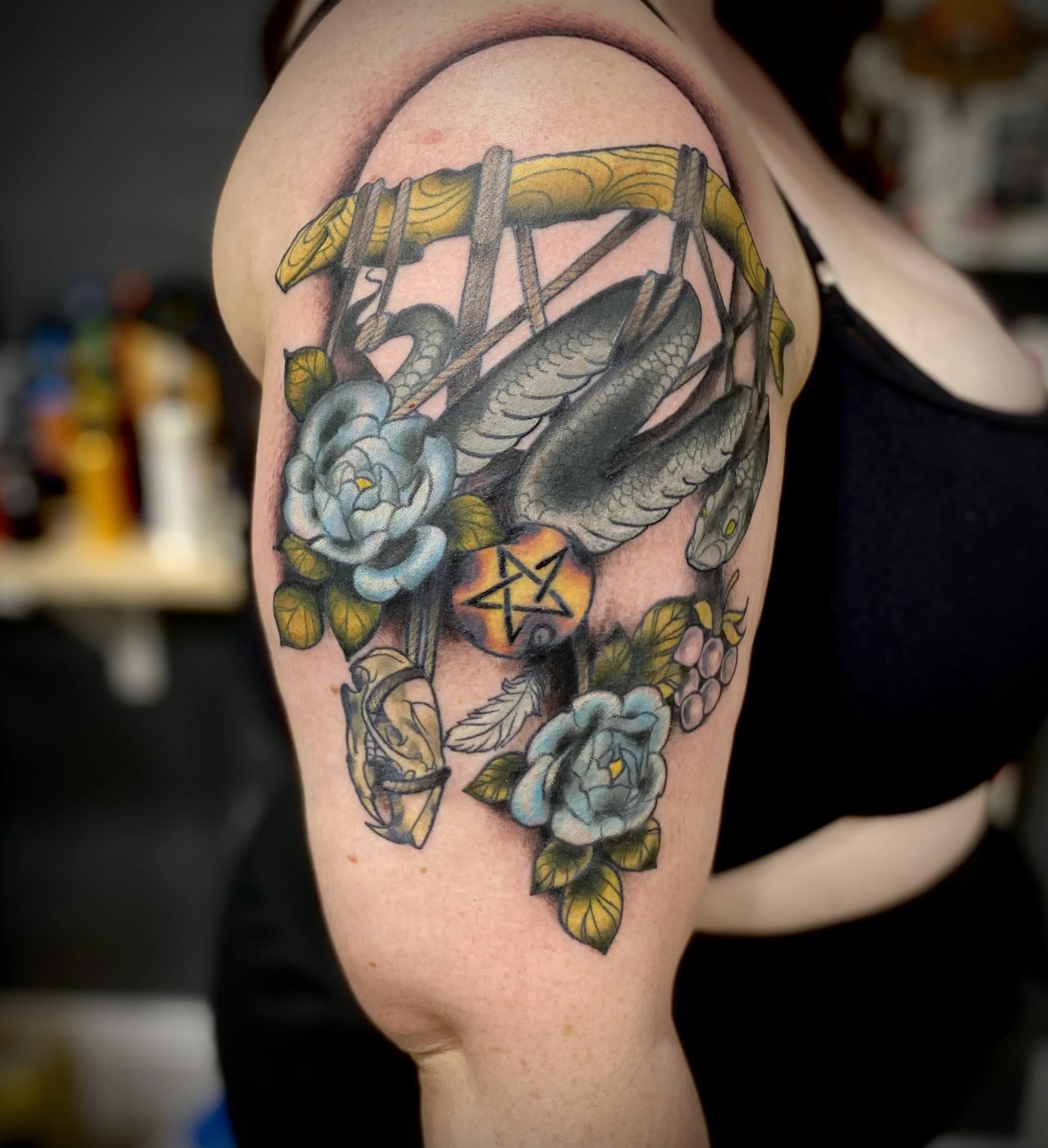 Witchy tattoo brisbane pop culture gaming tattooos