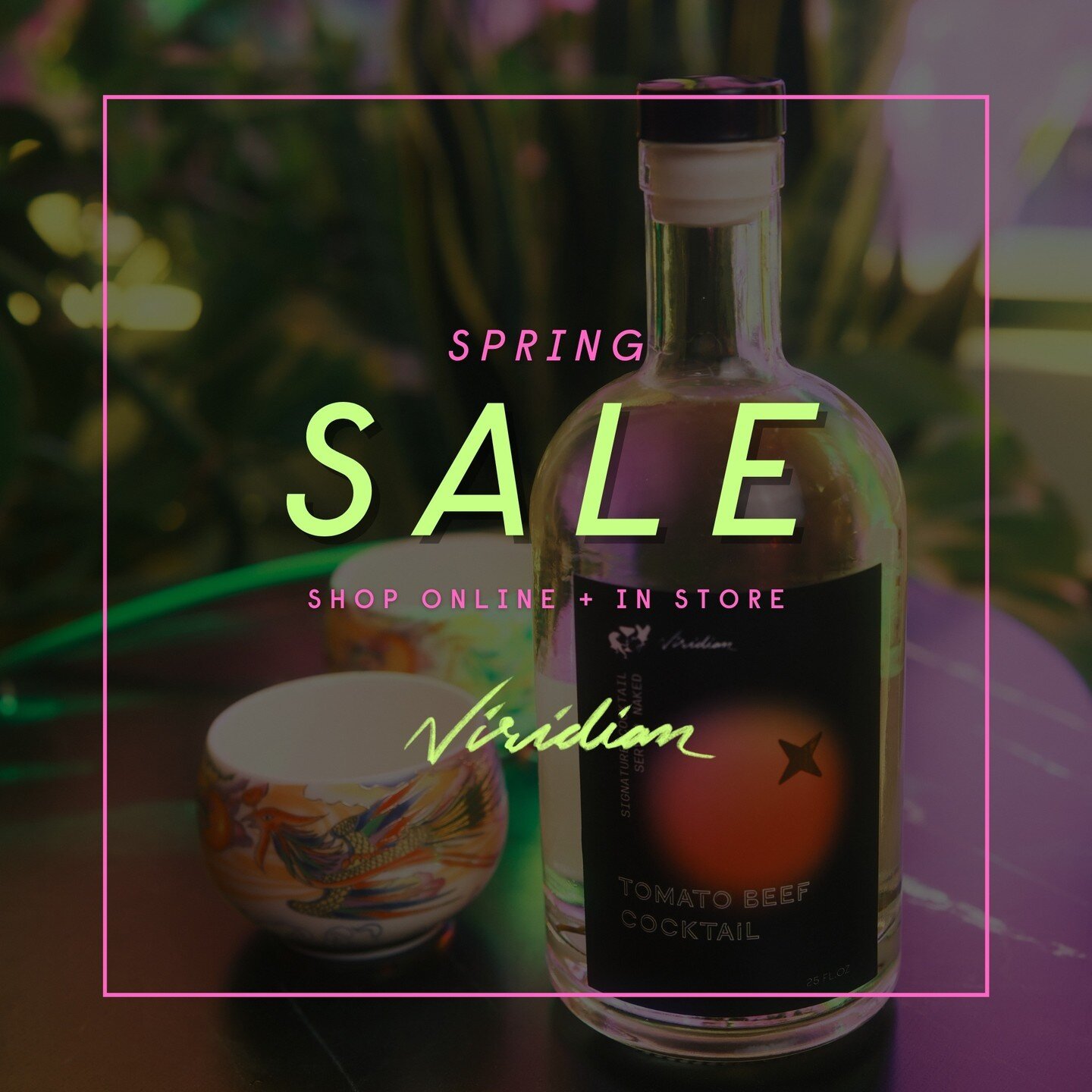 Shop the Viridian Spring Sale now to get the LOWEST PRICE EVER on our Tomato Beef Bottled Cocktail or Limited Edition Viridian Signature Hoodie. Supplies are super limited, so reserve yours online today or snag one in-store. On sale through Friday, A