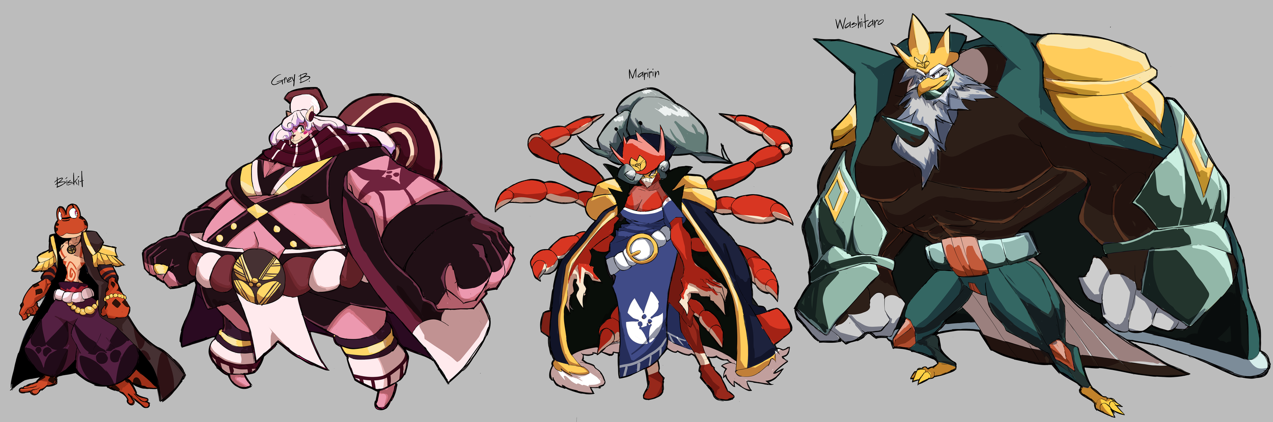 Background characters from my series "Laid-back Tentō-chan"