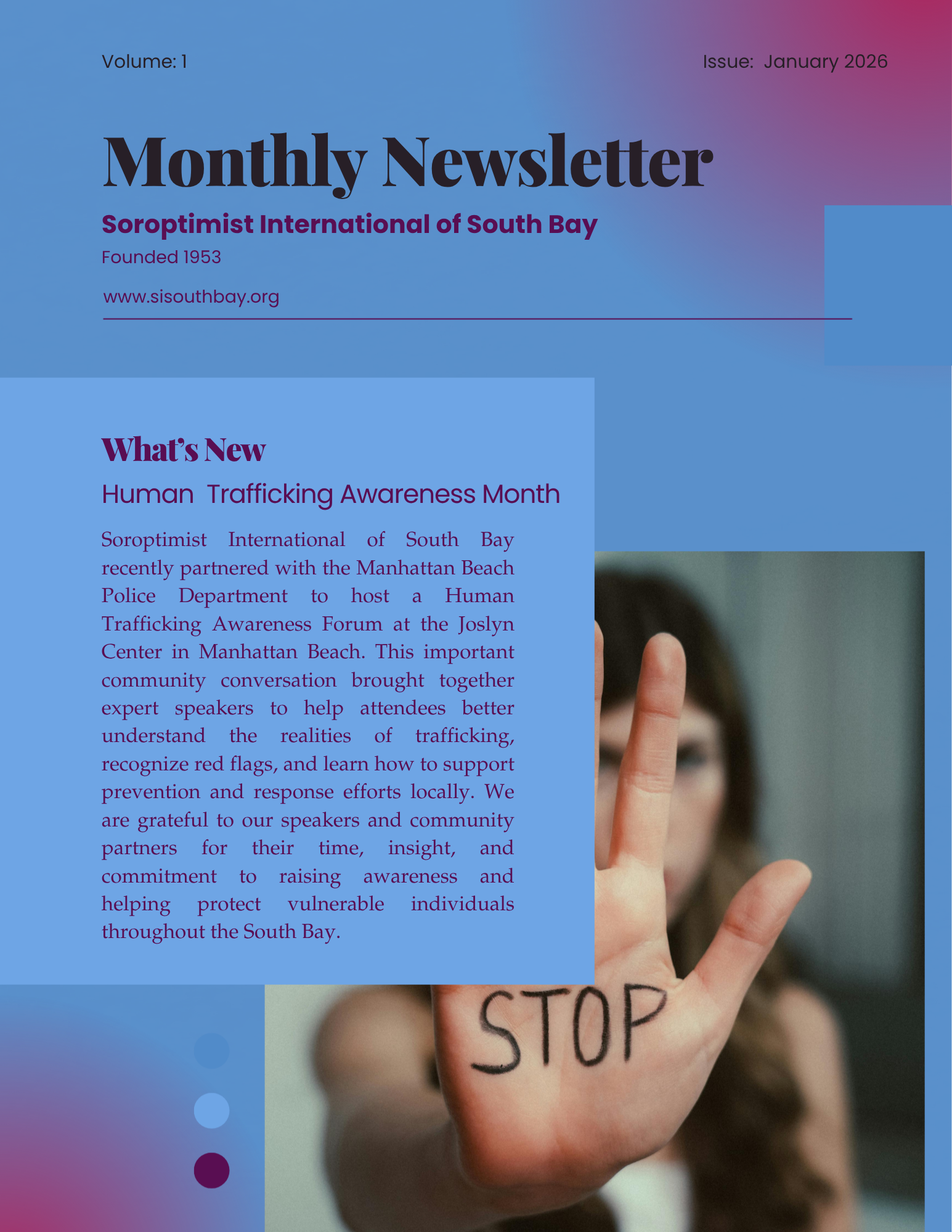January 2026 Newsletter