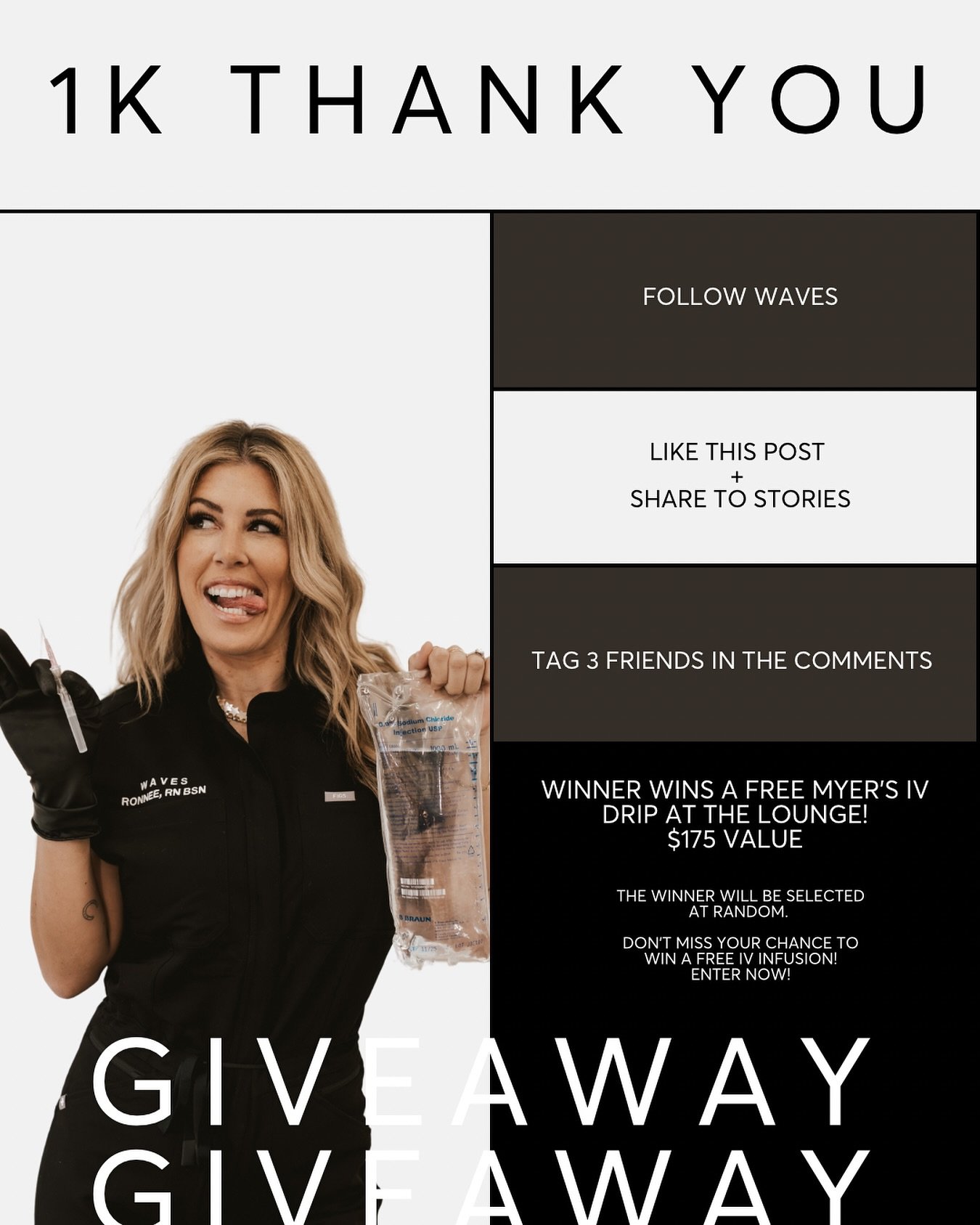 ✨G I V E A W A Y ✨

opened instagram this morning to over a THOUSAND of you!!!

THANK YOU FOR BEING HERE,
THANK YOU FOR SUPPORTING WAVES,
THANK YOU THANK YOU THANK YOU!

as promised, one follower will win a 500 mL myer&rsquo;s drip (valued at $175)!
