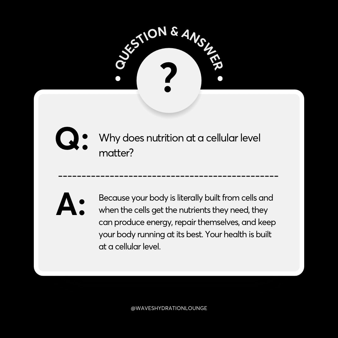 Your body is built from trillions of cells. At Waves, we focus on cellular-level wellness.

Because when your cells thrive, you feel the difference. ✨