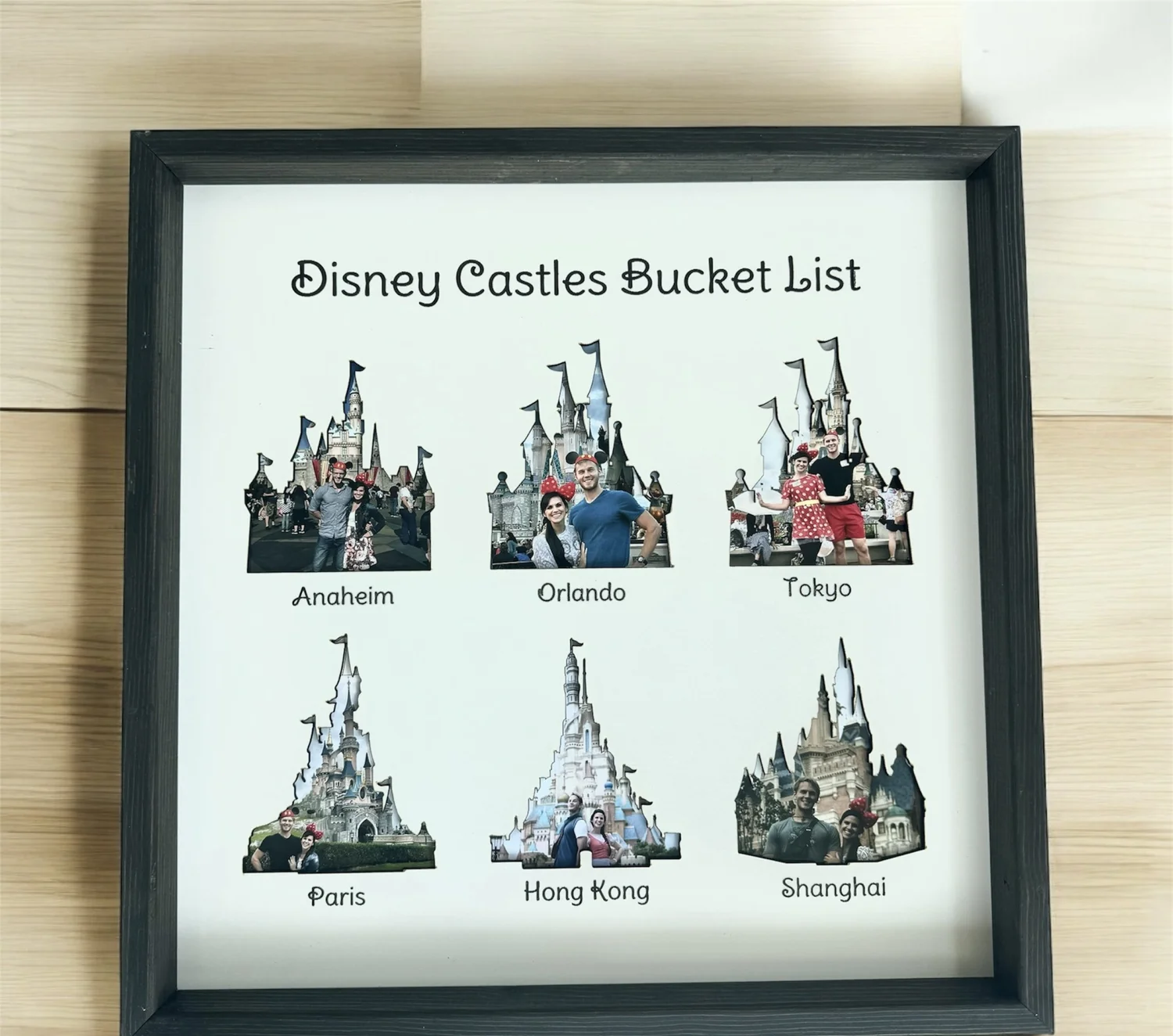 Castles Bucket List Photo Frame — Trisler Trove Woodworking