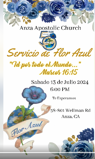 Servicio de Flor  Azul              7/13/24