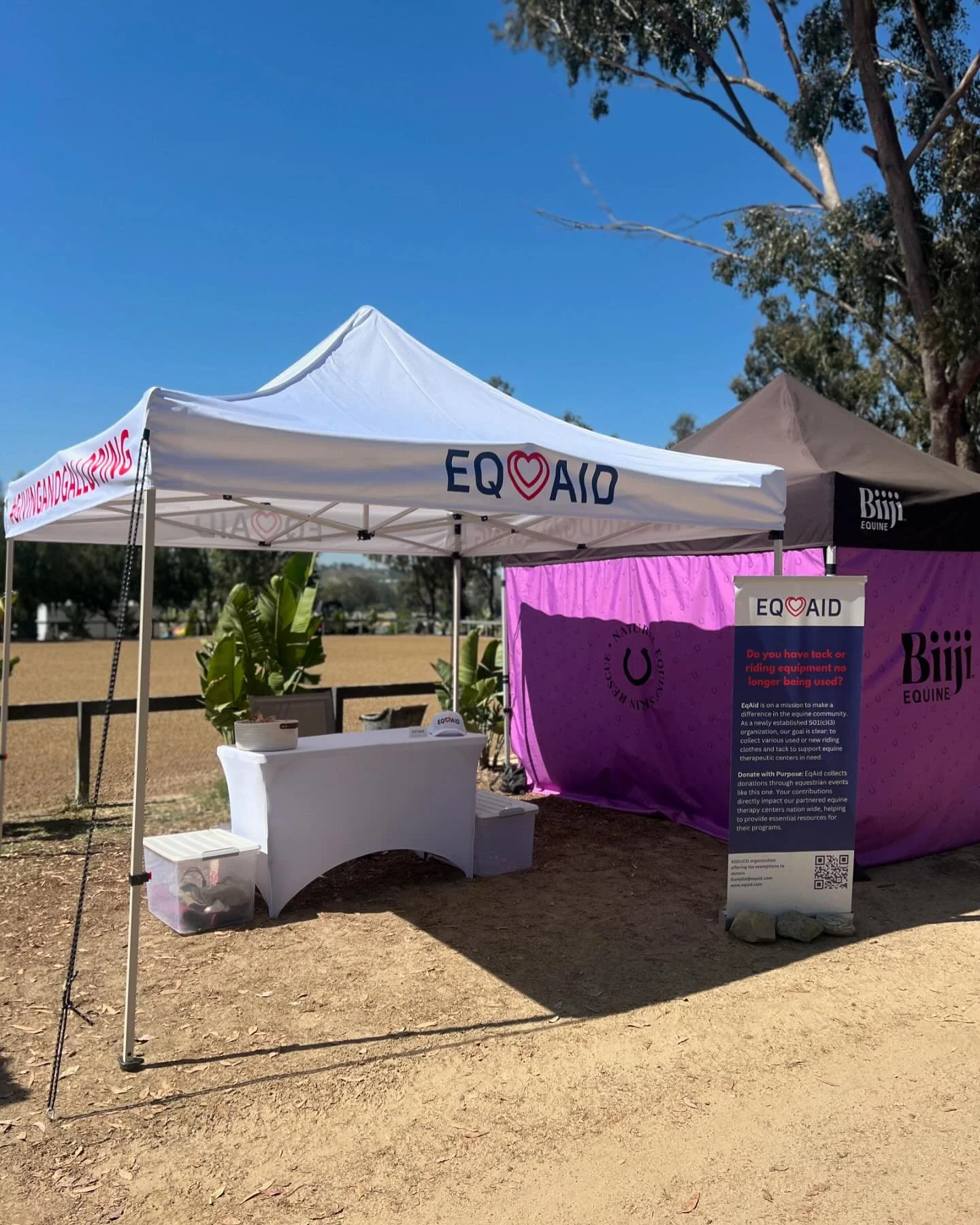 Find us on vendor row at @jump_nee this week! Accepting donations via tack donations and through the sale of official EqAid merchandise. 

#nonprofit #equestrian #eqaid