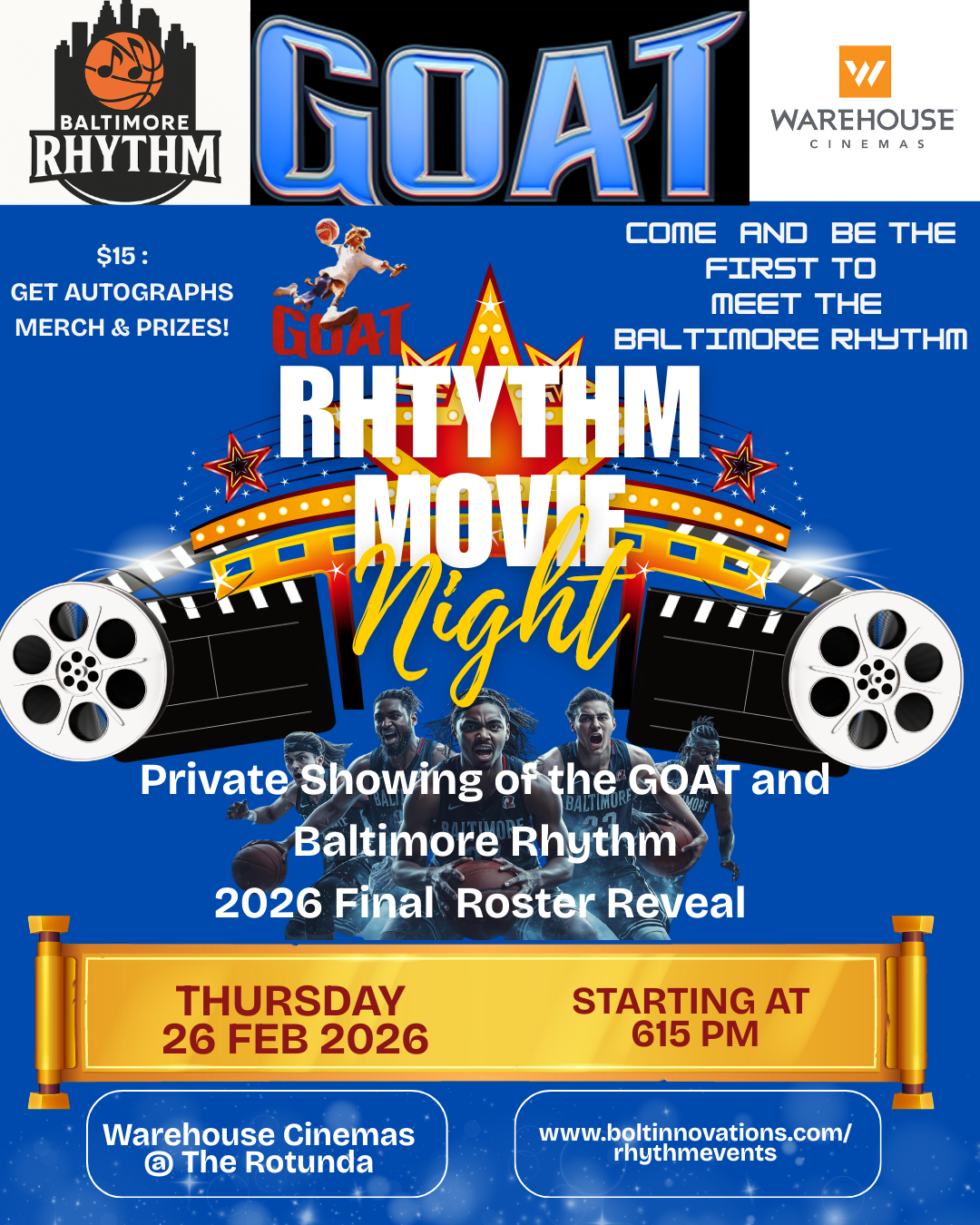 Rhythm Movie Night (GOAT and Rhythm Roster Reveal)