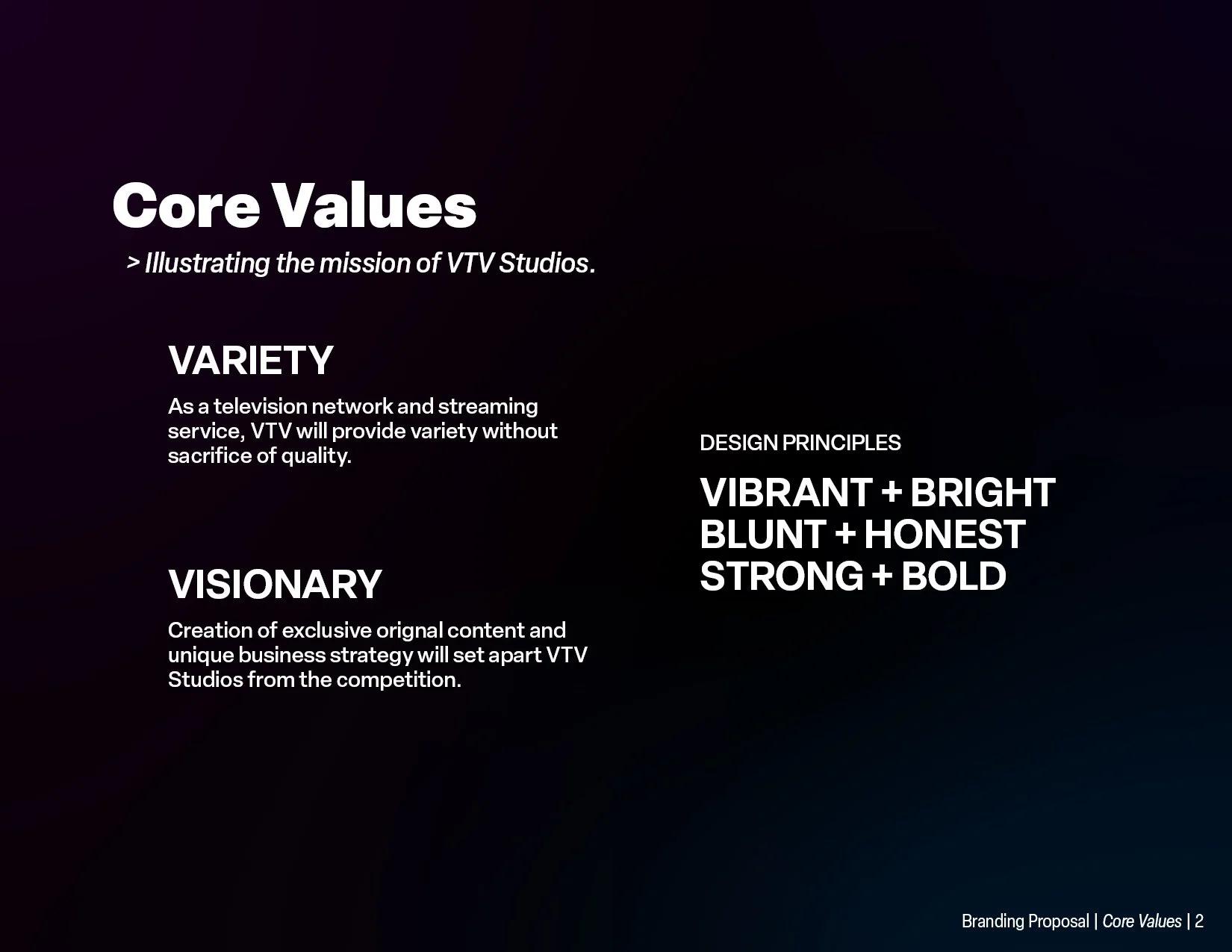VTV Studios | Core Values