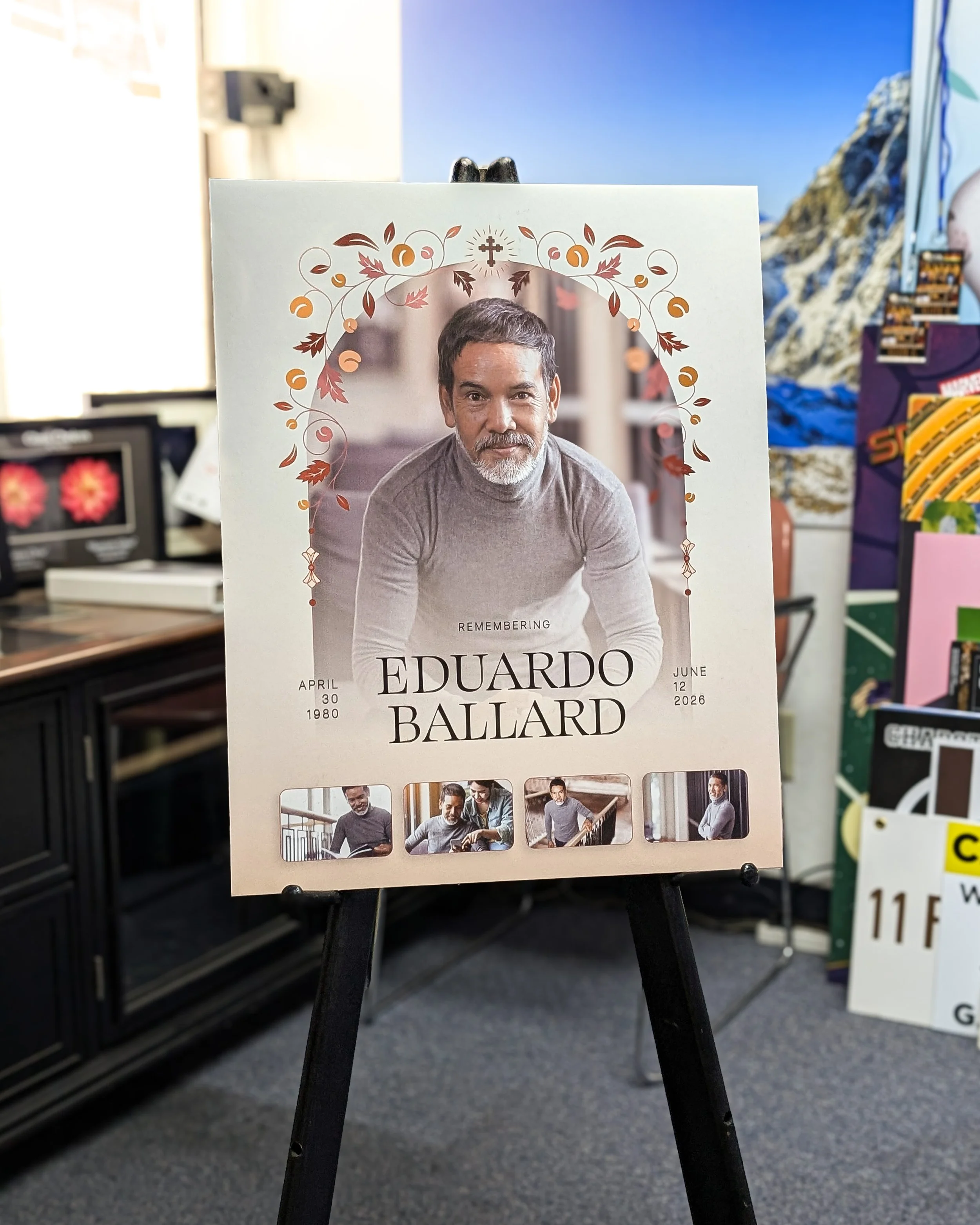 Sample Funeral Program Easel Board