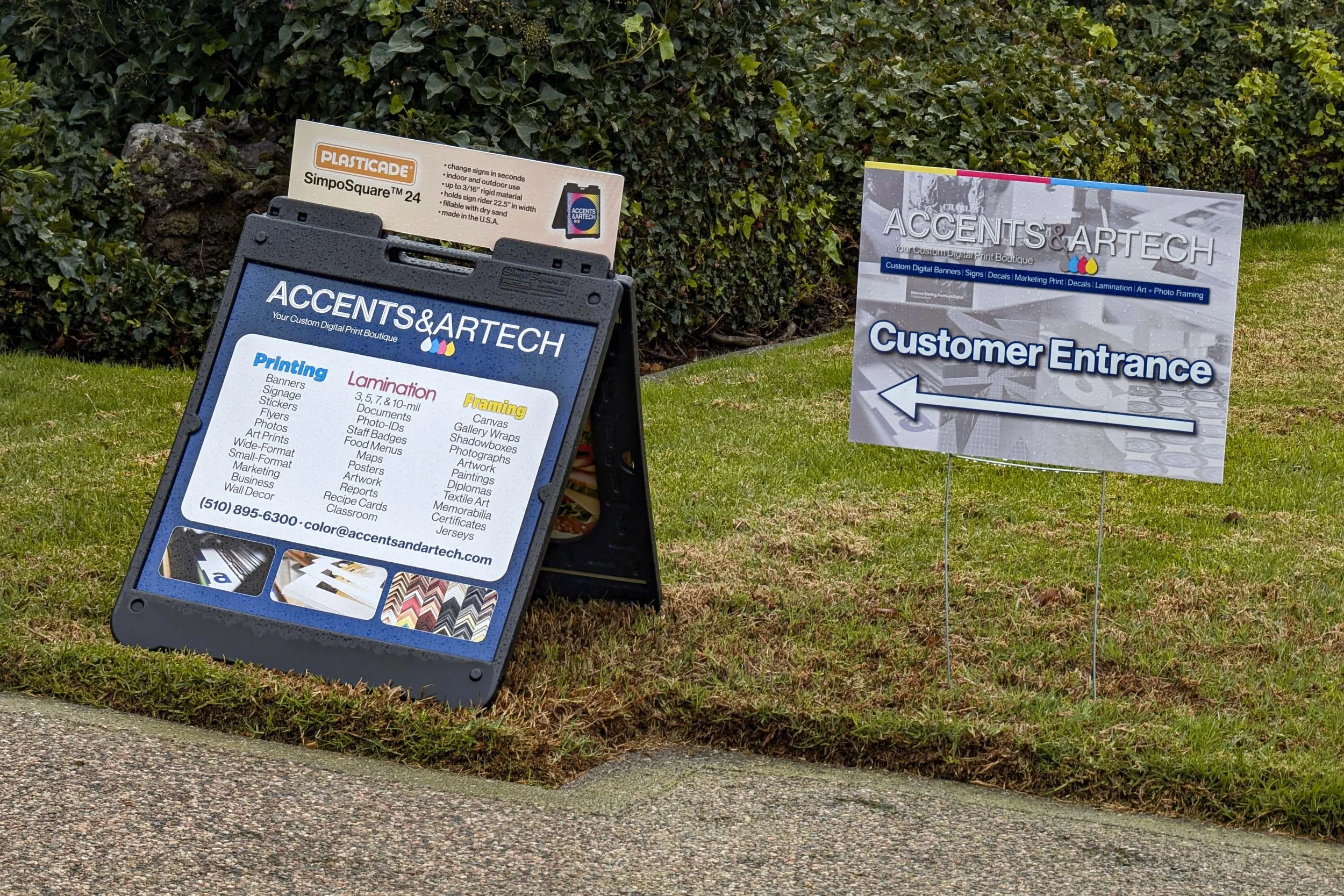Accents and Artech Sidewalk Signage