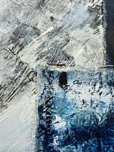 Canvas Connections artist Seema Ahuja's artwork titled Fragments of Stillness, detail image 2
