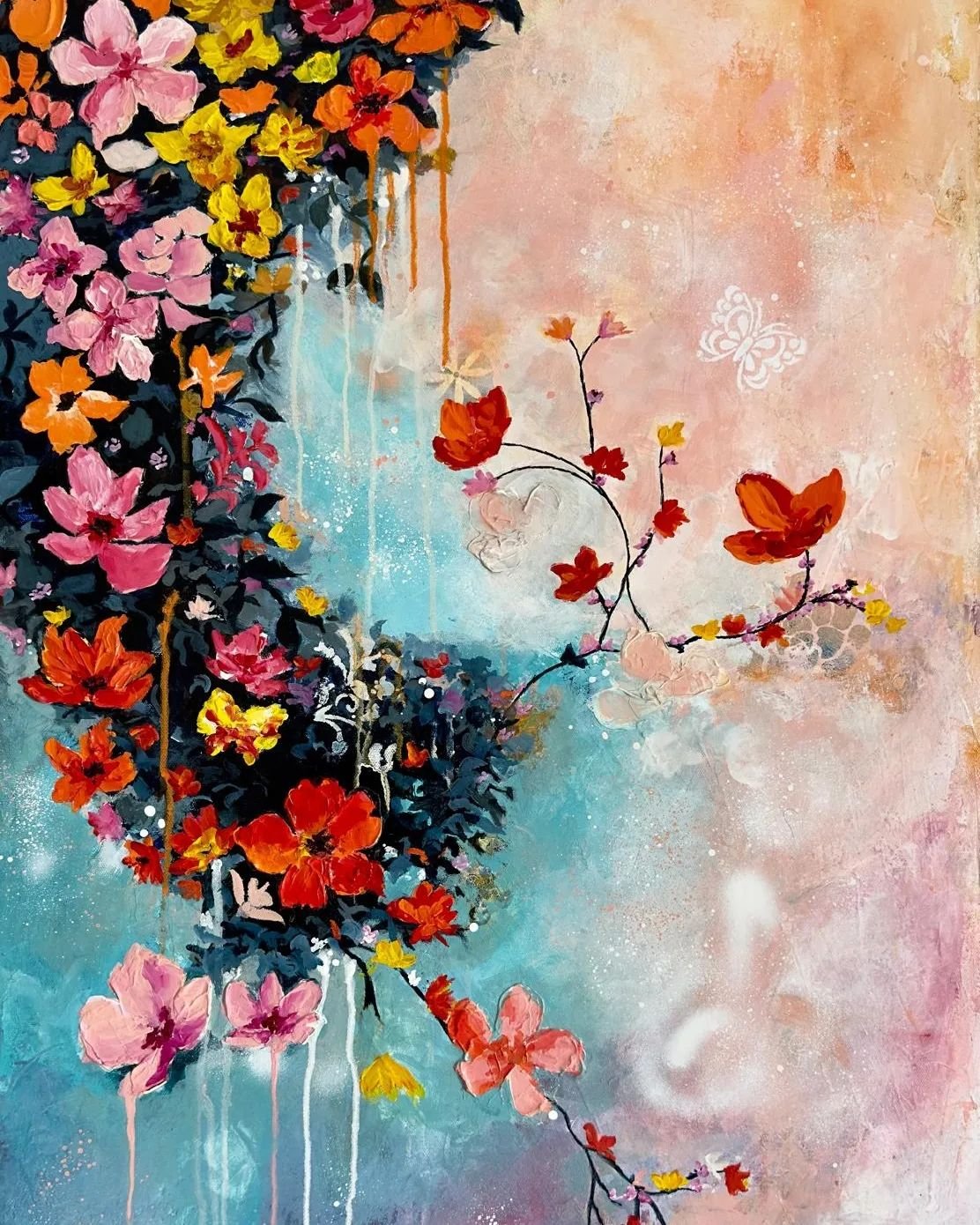 Babita Sridhar (@babscreativeart ) talks about her artwork &quot;Spring,&quot; which is her favourite artwork from her beautiful portfolio of &quot;Abstract Realism&quot; art.

Being an abstract realism artist, my artworks combine elements of both ab