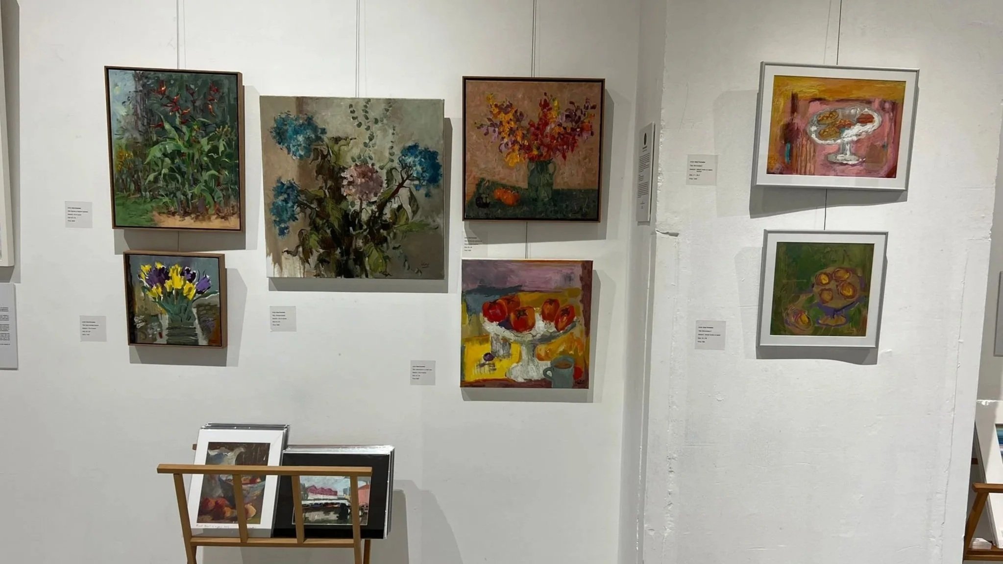 Artworks of artist Irina Forrester at the Canvas Connections Signature Show at Tembusu Art Gallery