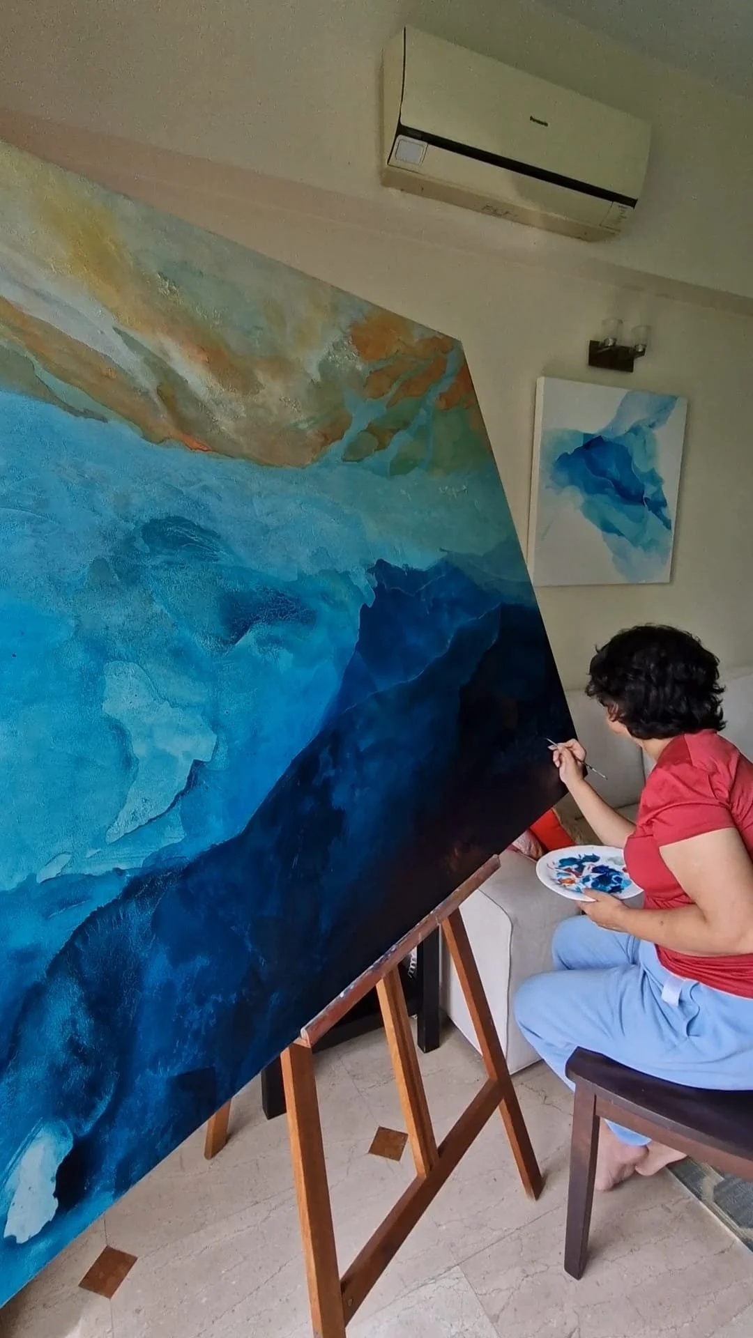 Canvas Connections artist Aparna Chakravarty in her studio