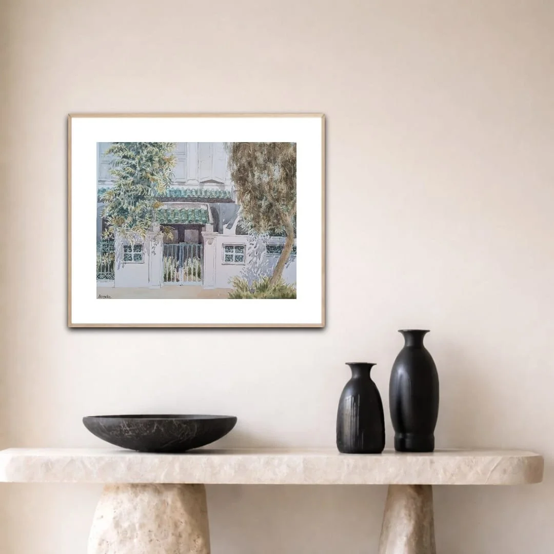 Canvas Connections artist Berenika Drazewska's artwork titled Morning at Emerald Hill, insitu image