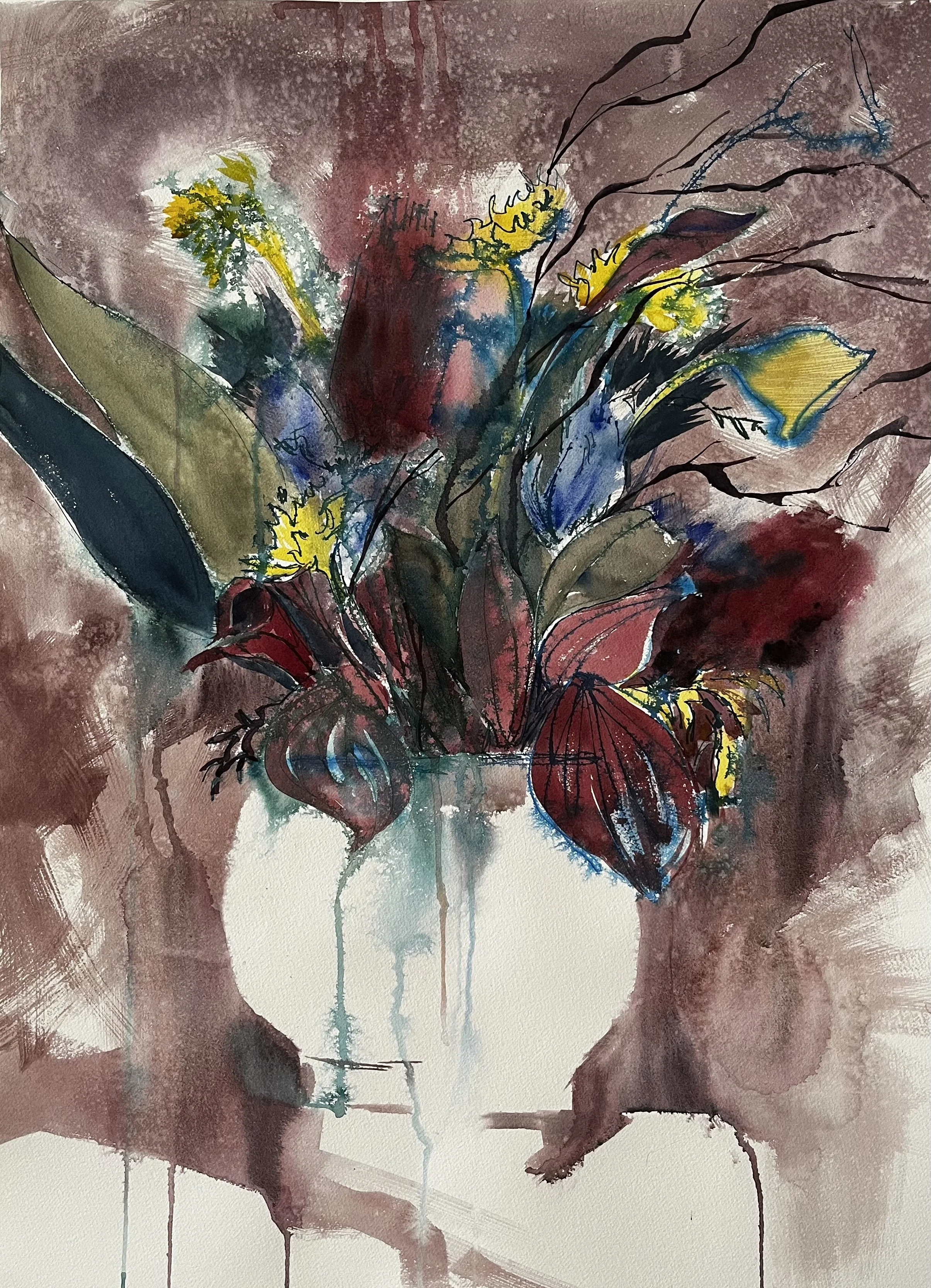 Watercolour on paper painting titled Wong Kar Way by Canvas Connections artist Susan Olij